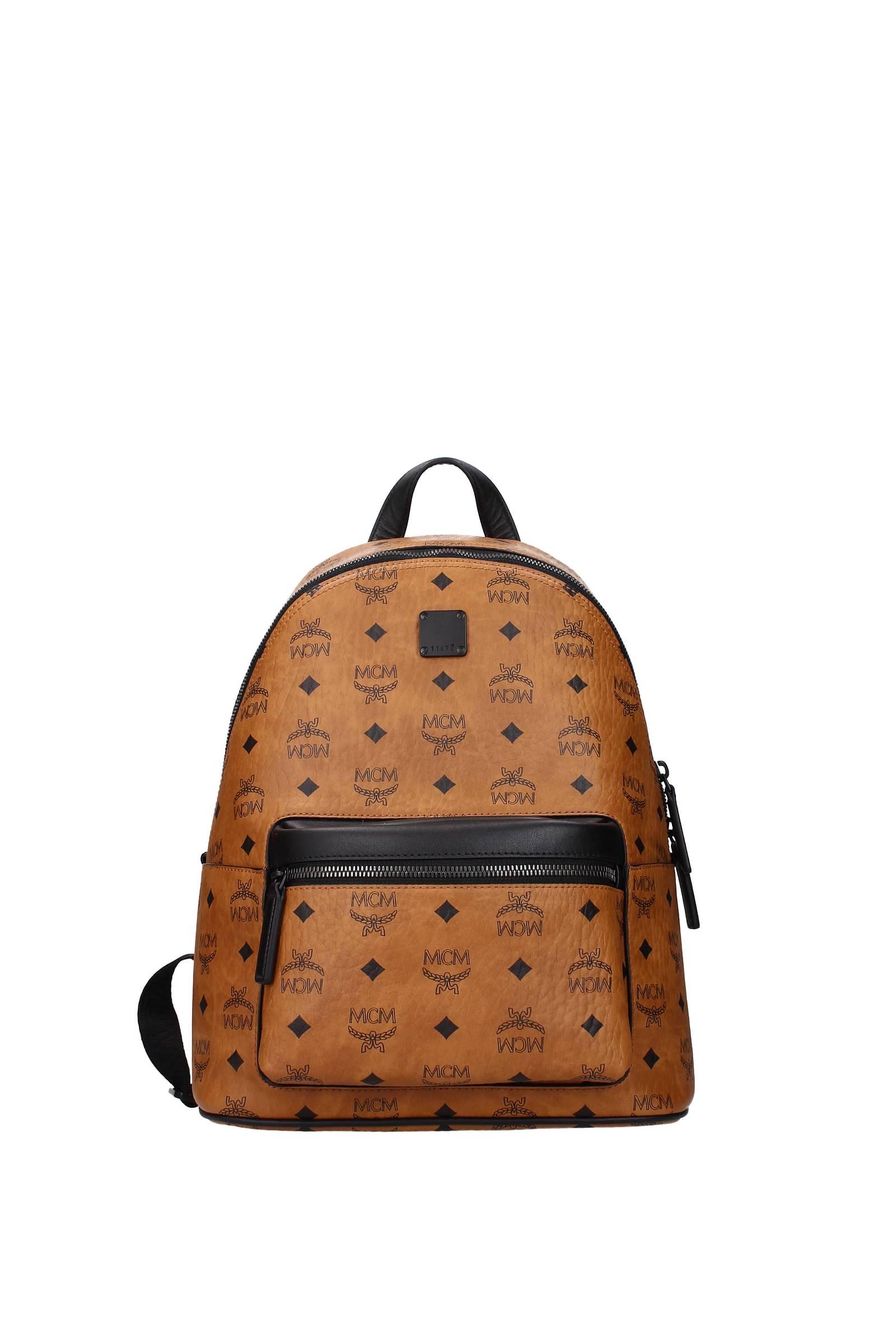 MCM Backpack And Bumbags Leather Brown Cognac for Men