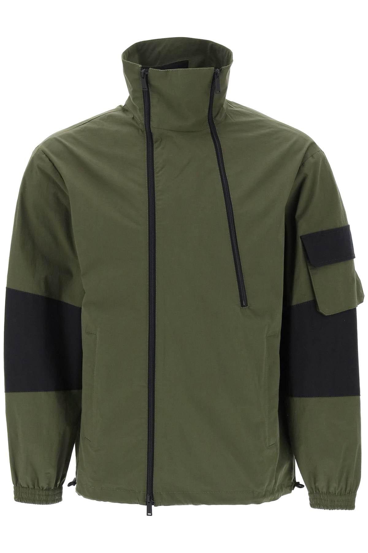 DSquared Technical Blouson Jacket In Stretch Cotton in Green for