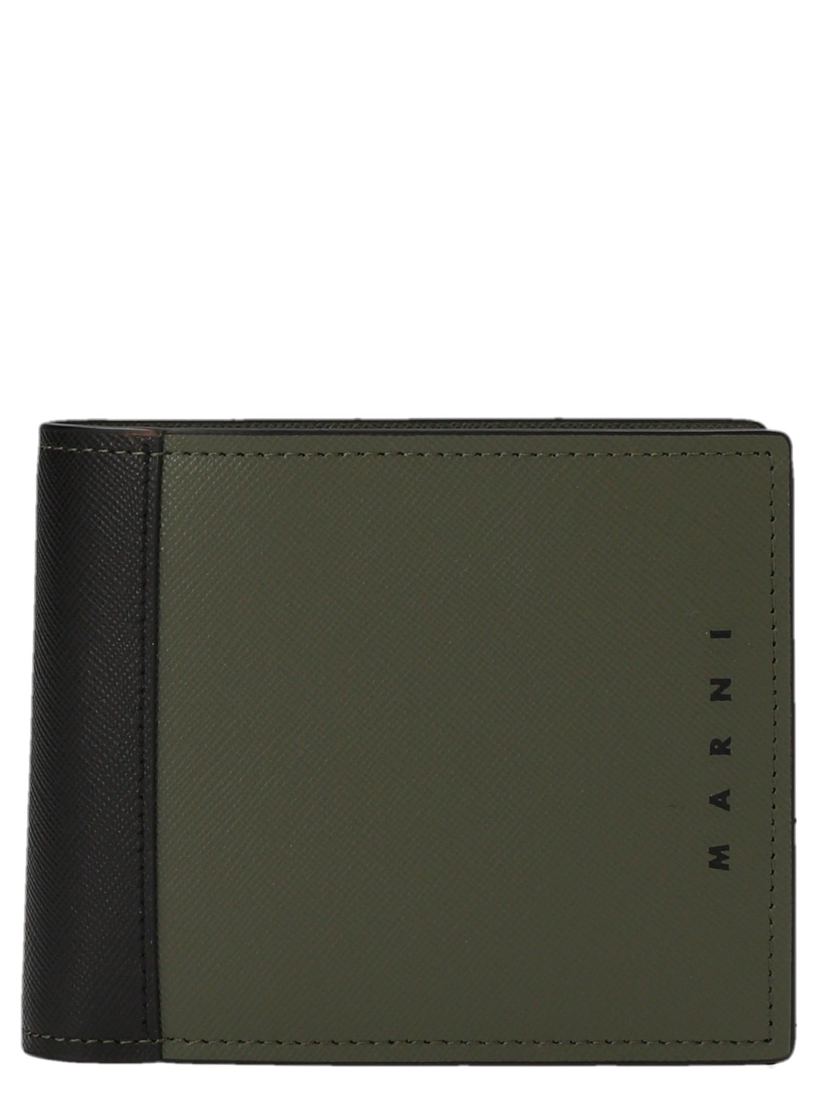 Marni Bi-color Wallet in Green for Men | Lyst