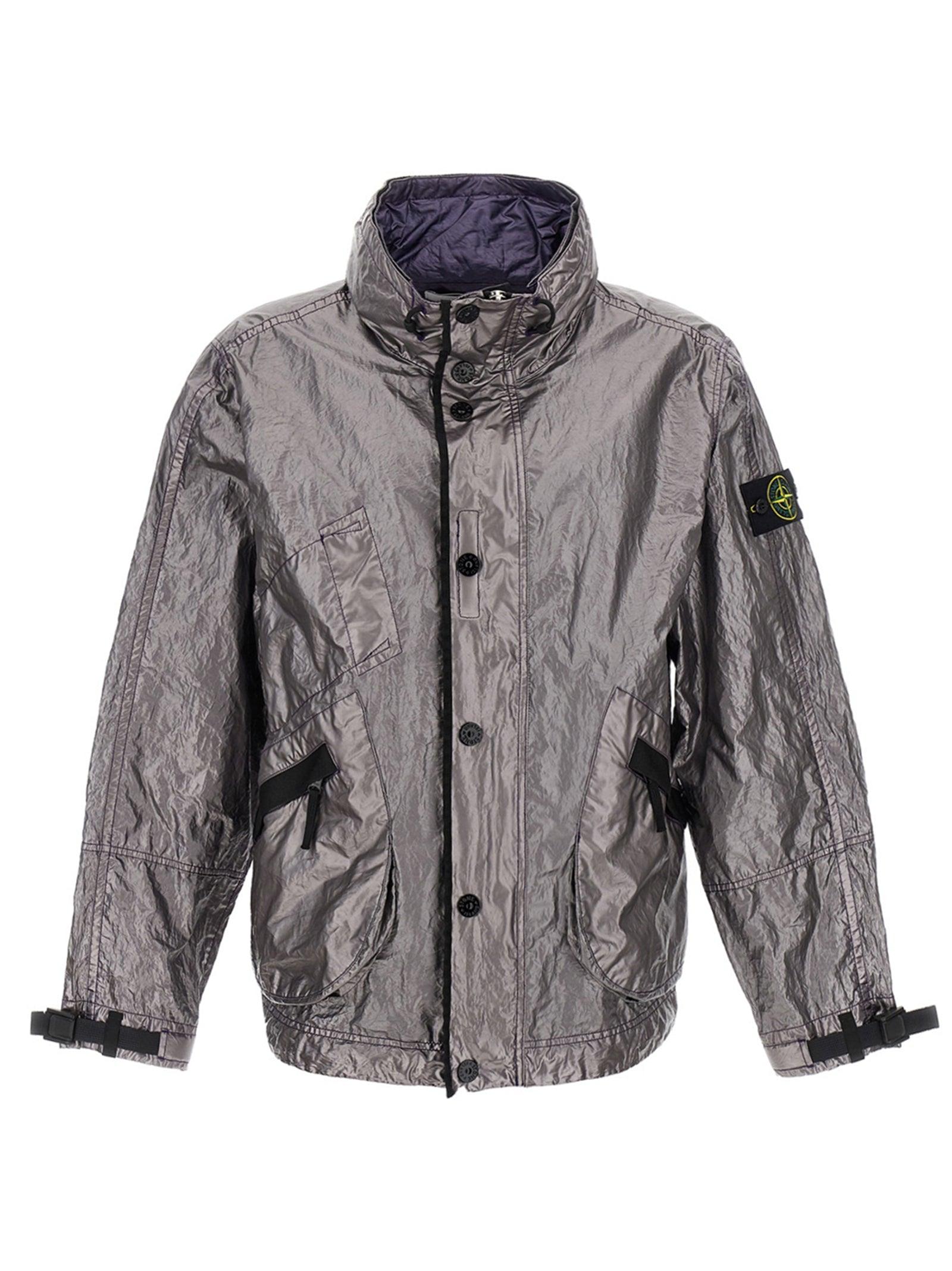 Stone Island '4100038 Metal Cover' Jacket in Gray for Men | Lyst