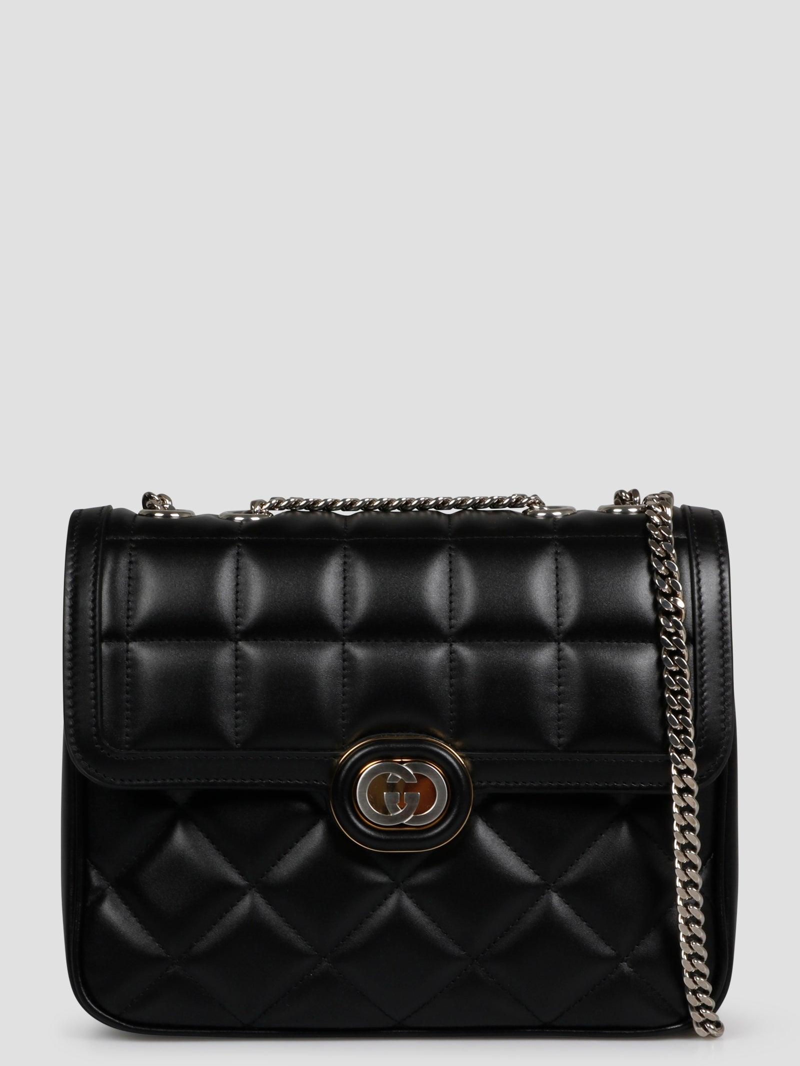 Gucci Deco Small Shoulder Bag in Black