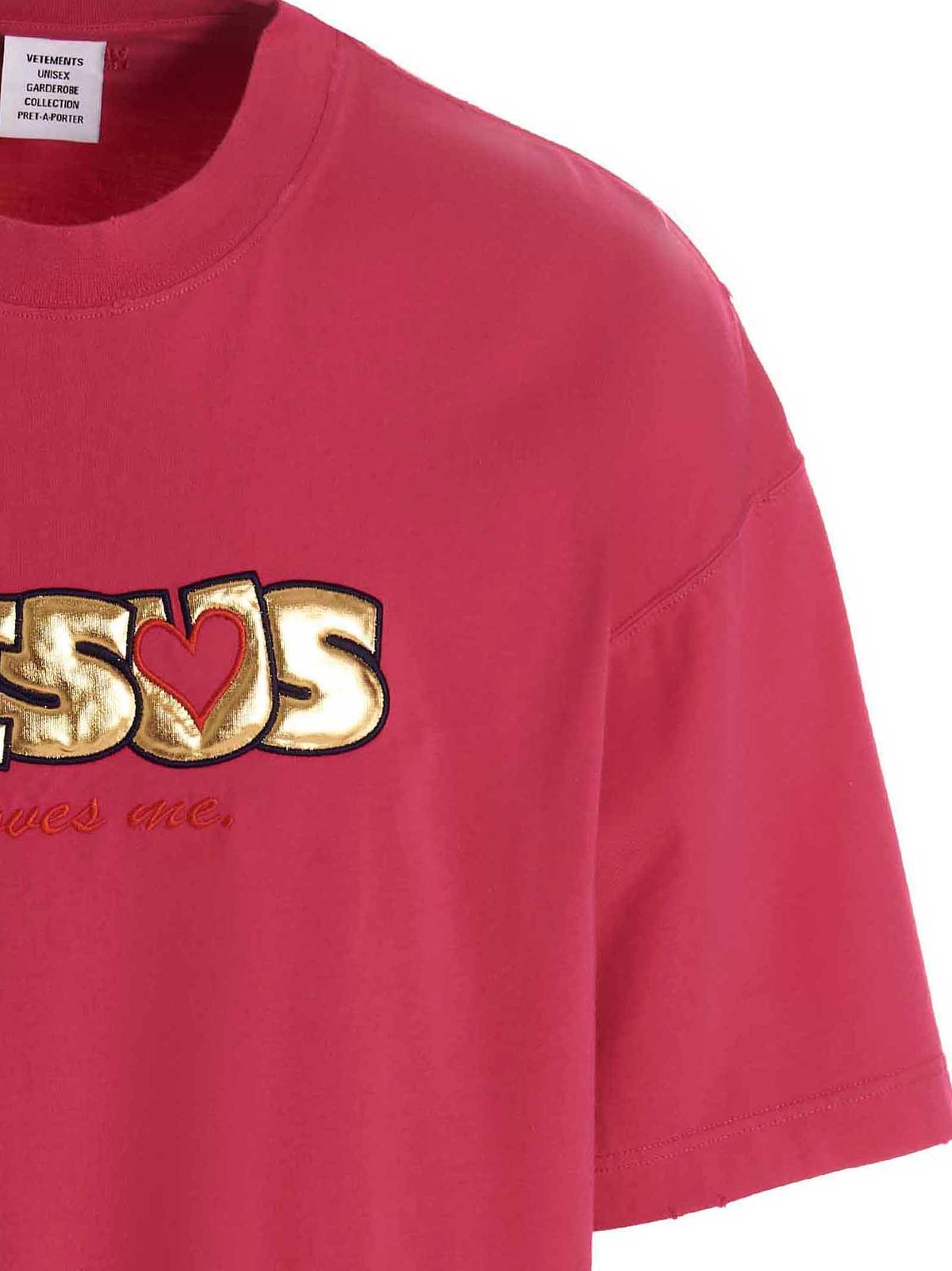 Vetements T-shirt 'jesus Love You' in Red | Lyst