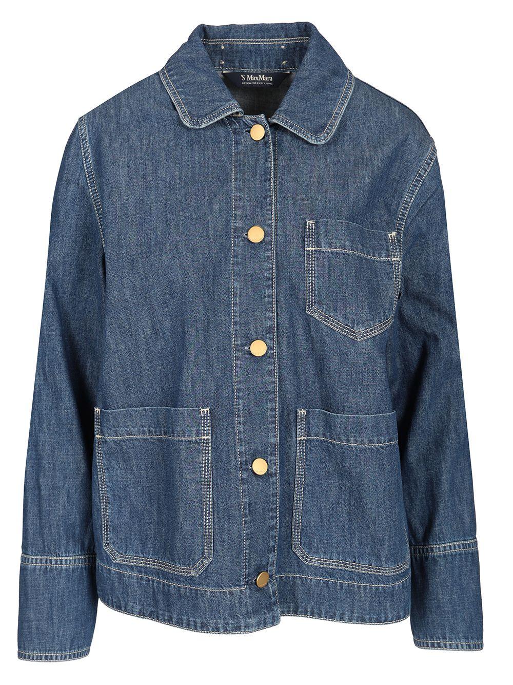 ジャケット Max Mara CARPA - Denim-effect crop jacket Denim-effect cropped jacket, brown | 