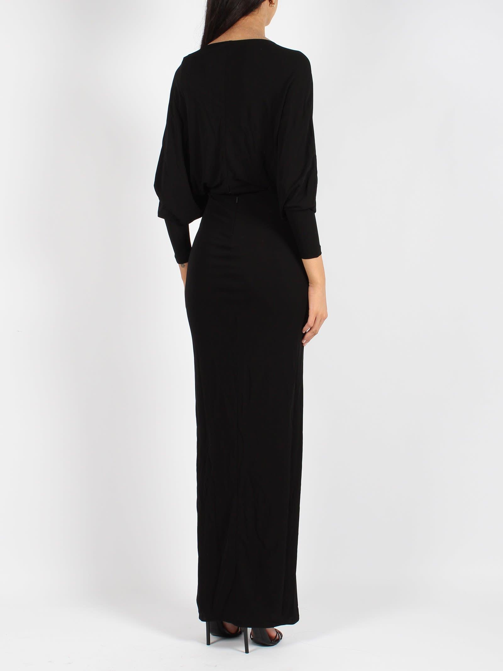 ワンピース SAINT LAURENT Black Viscose Long Dress Saint Laurent Black Viscose Long Dress FW23 Collection – LOZURI®