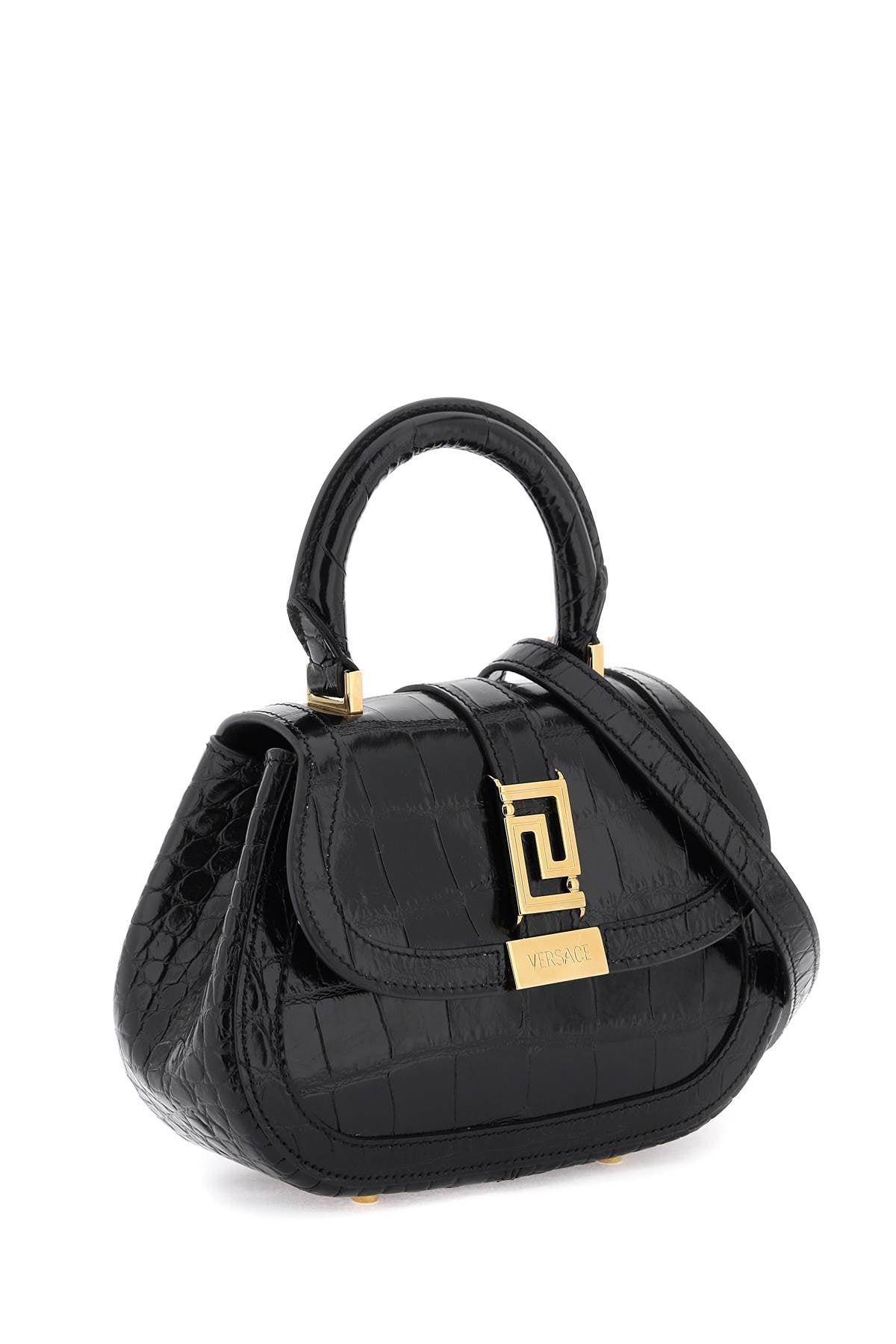Versace Greca Goddes Mini Bag in Black
