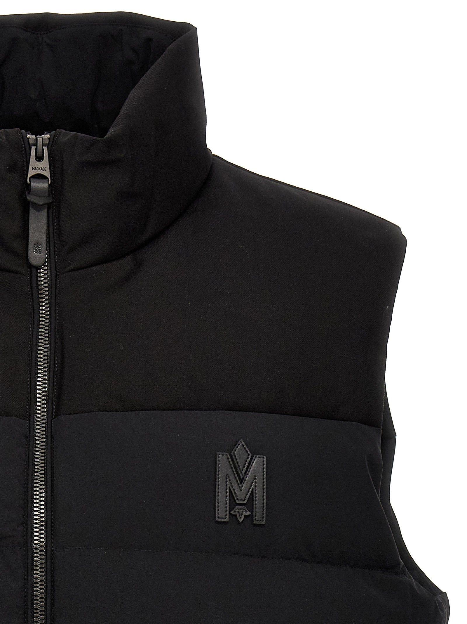 Mackage chest logo-patch gilet - Black