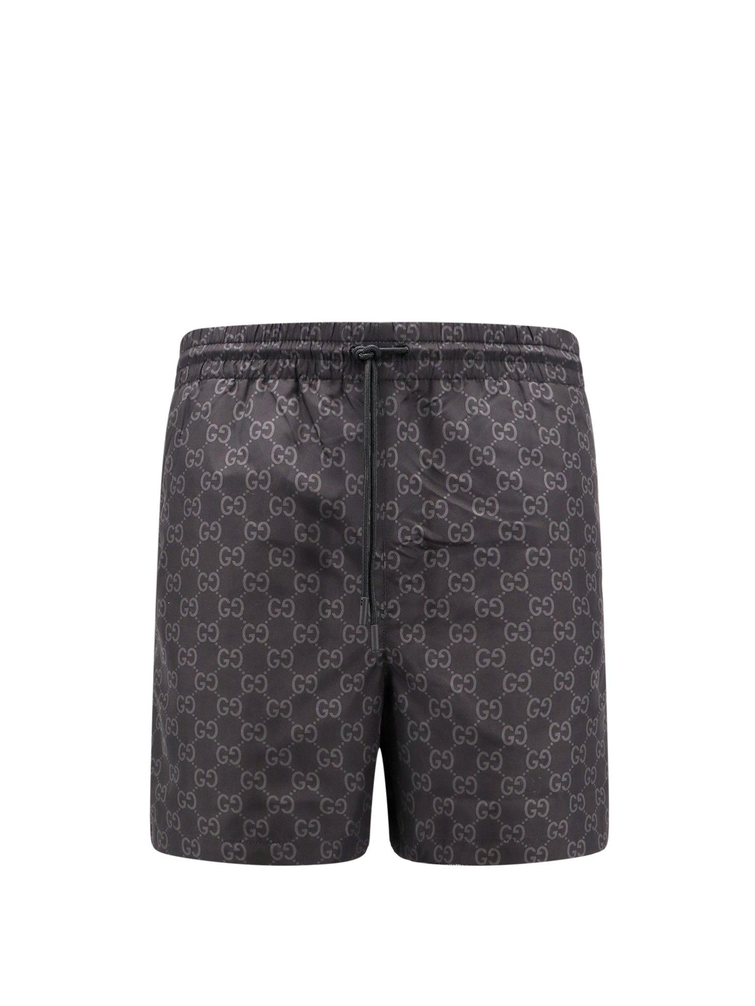 Gg Jacquard Black Gucci Swim Shorts Gucci Gg Nylon Jacquard Swim