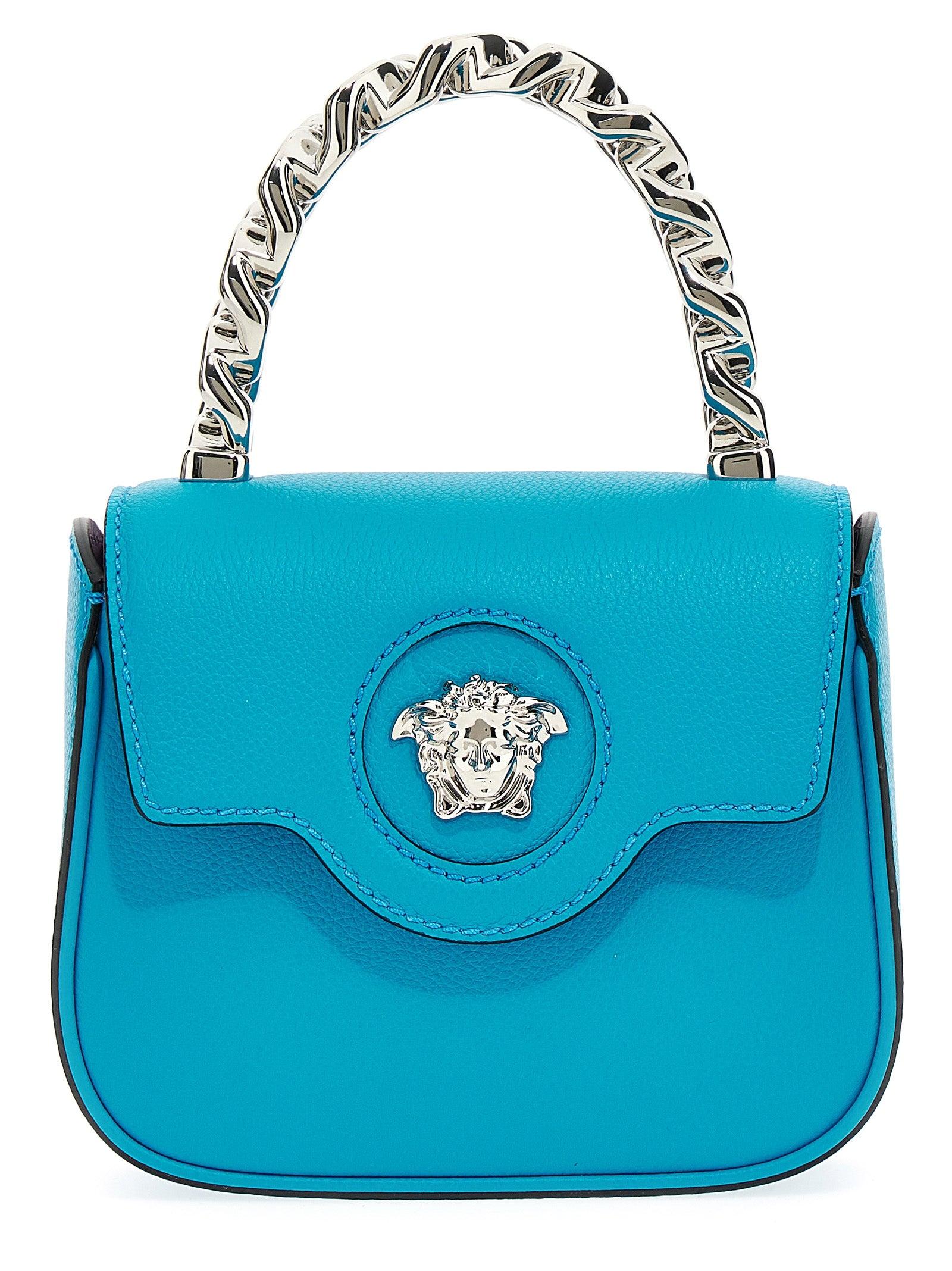 Versace La Medusa Hand Bags in Blue | Lyst