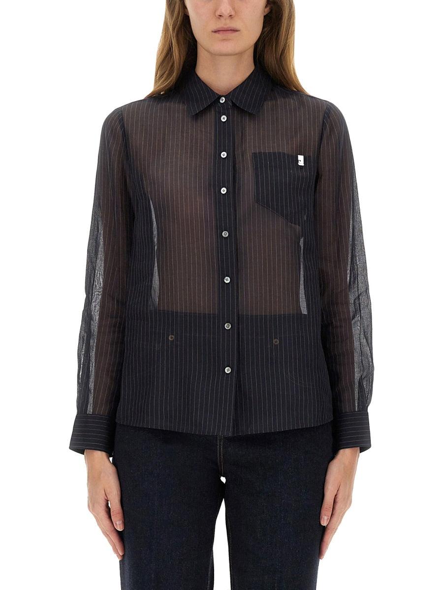 Tシャツ・カットソー Tory Burch Textured Black Button Front Top With V-Neckline Black Strappy top Tory Burch - Vitkac AS