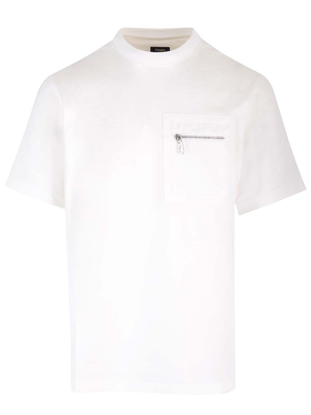 フェンディ コットンSkater fit Tシャツ ホワイト Fendi Skater Fit T-shirt White for Men | Lyst