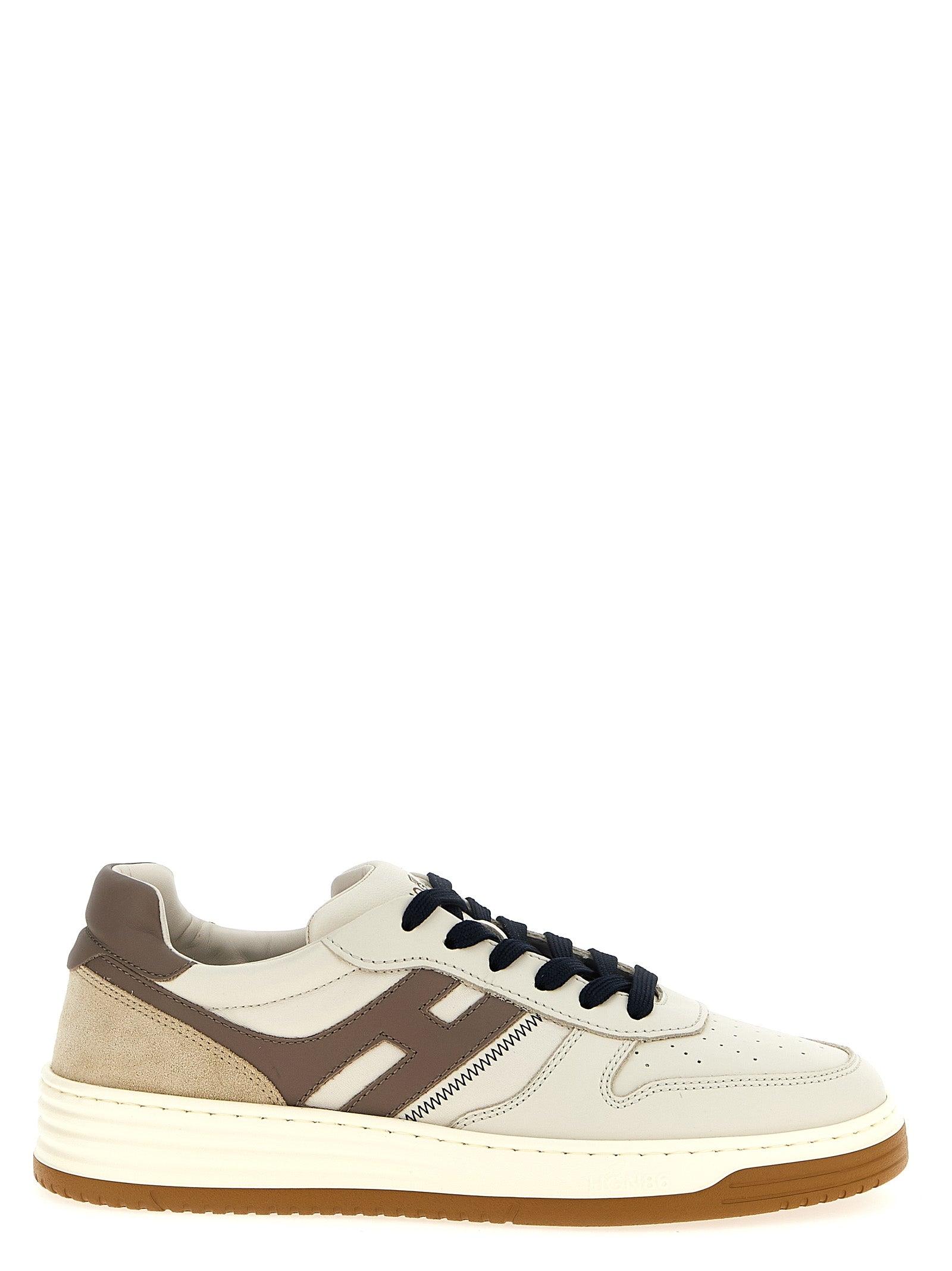 【送料&関税込】Hogan Round Toe Panelled Sneakers Sneakers Hogan H-Stripes BLACK for Woman