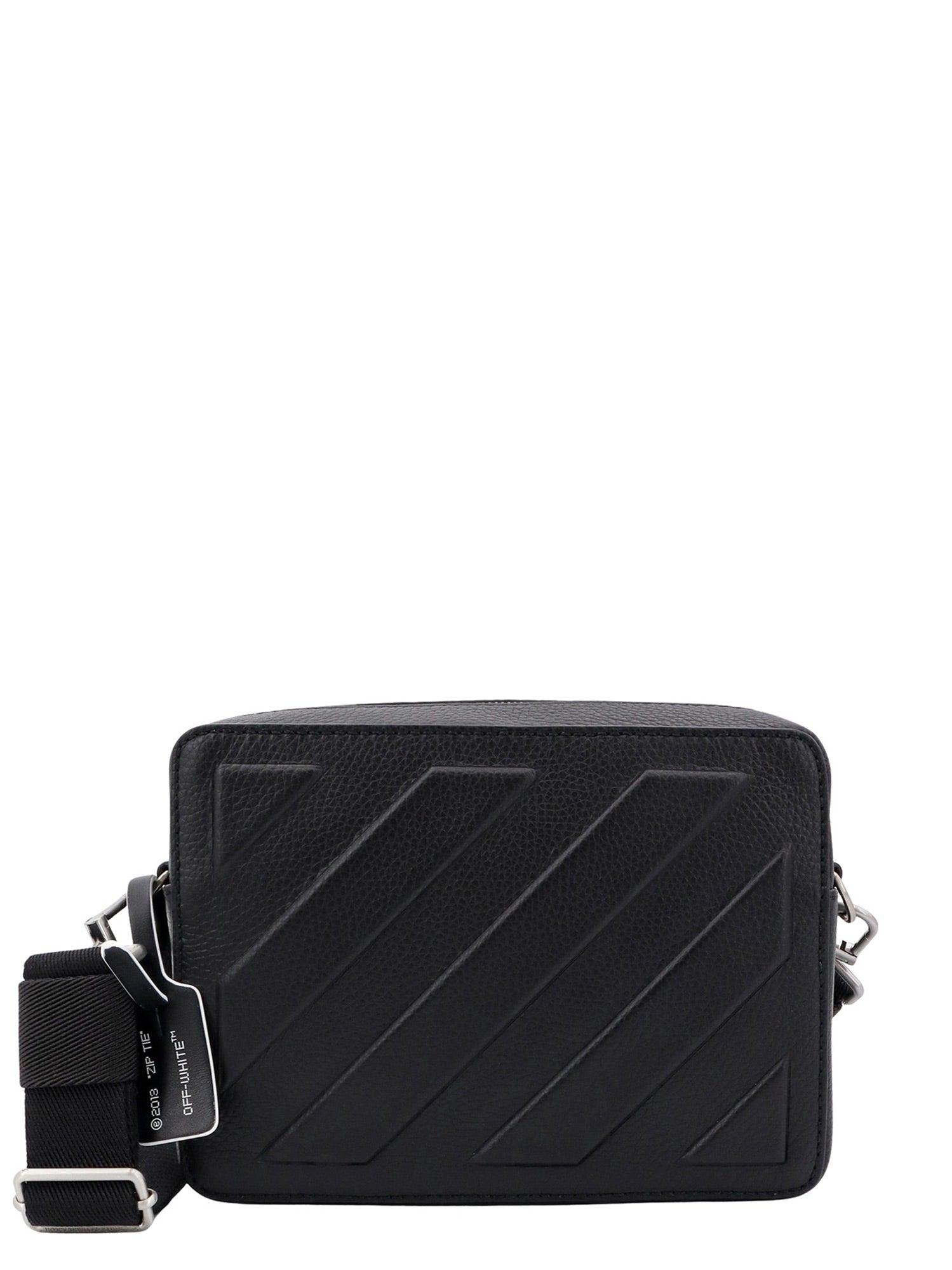 ショルダーバッグ Off White Black Leather Biker Tire Shoulder Bag 20972863_51697631_600.jpg