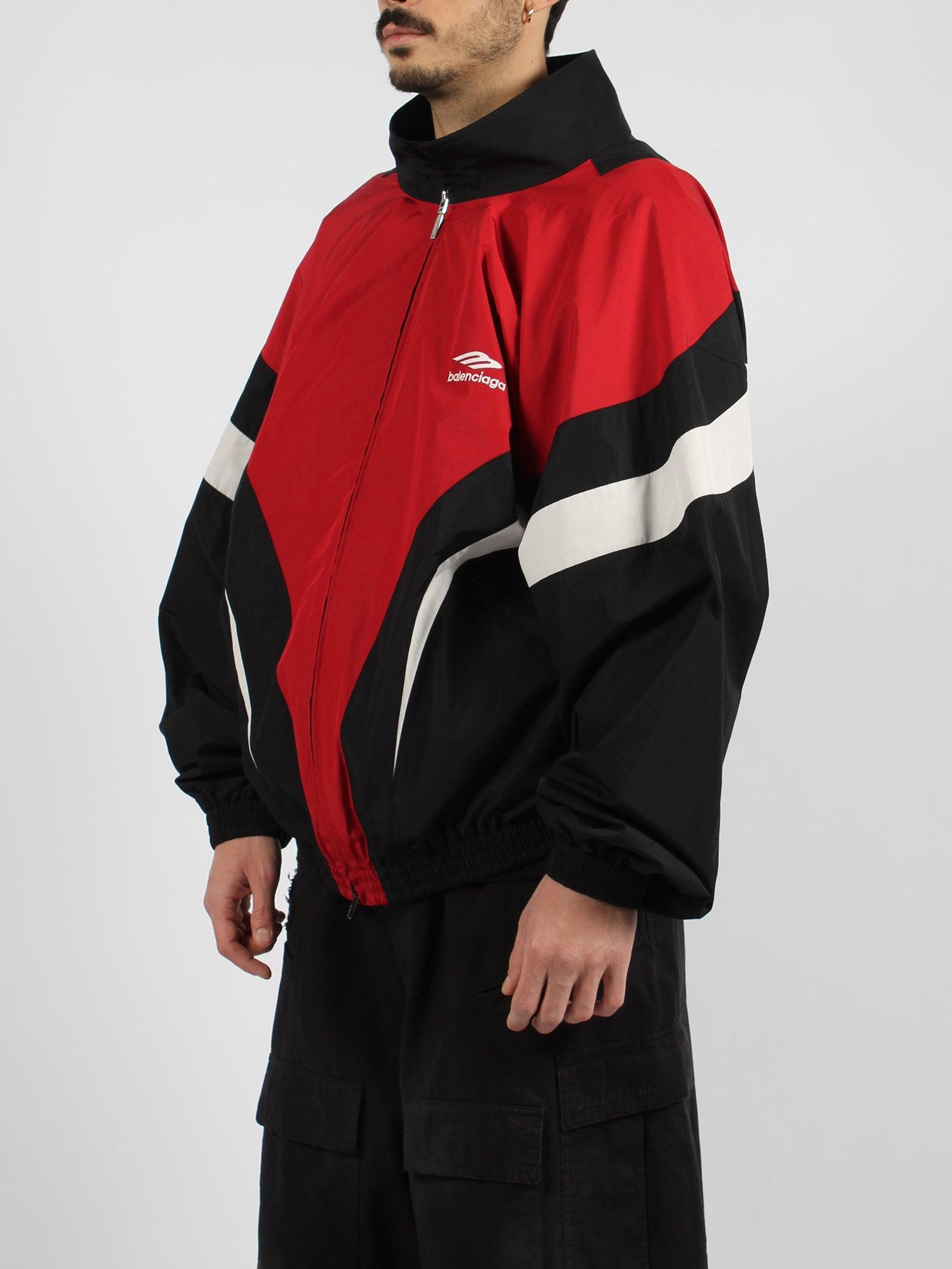 Balenciaga 3B Sports Icon Off Shoulder Tracksuit Jacket in