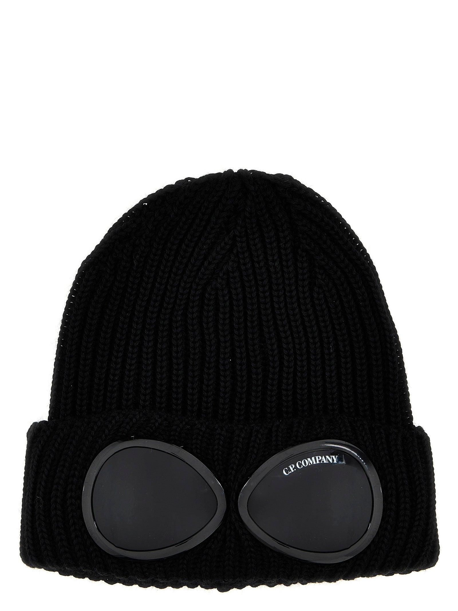 Cp company goggle hat clearance black