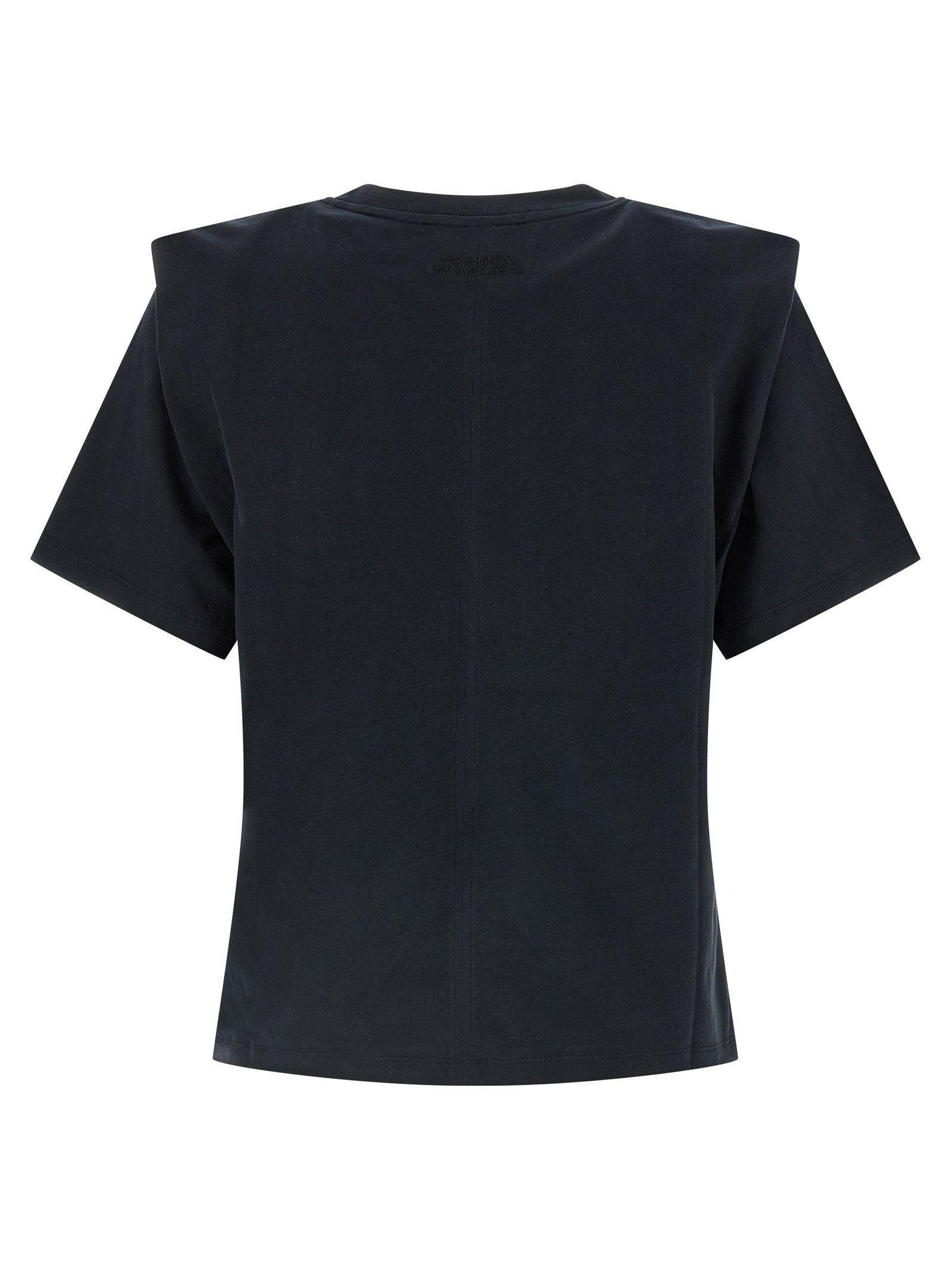 【関税&送料込】Marant Etoile Zelitos Biologic Cotton T-Shir Zelitos Tee-Shirt Woman black | ISABEL MARANT Official