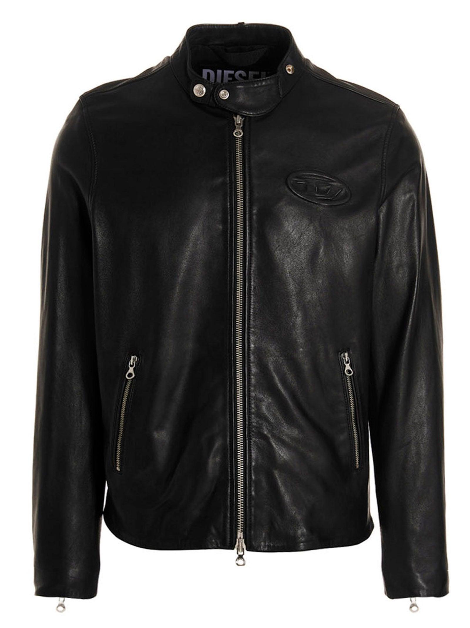 DIESEL L-metal Black Biker Jacket for Men | Lyst DIESEL L-metal Black Biker Jacket for Men | Lyst