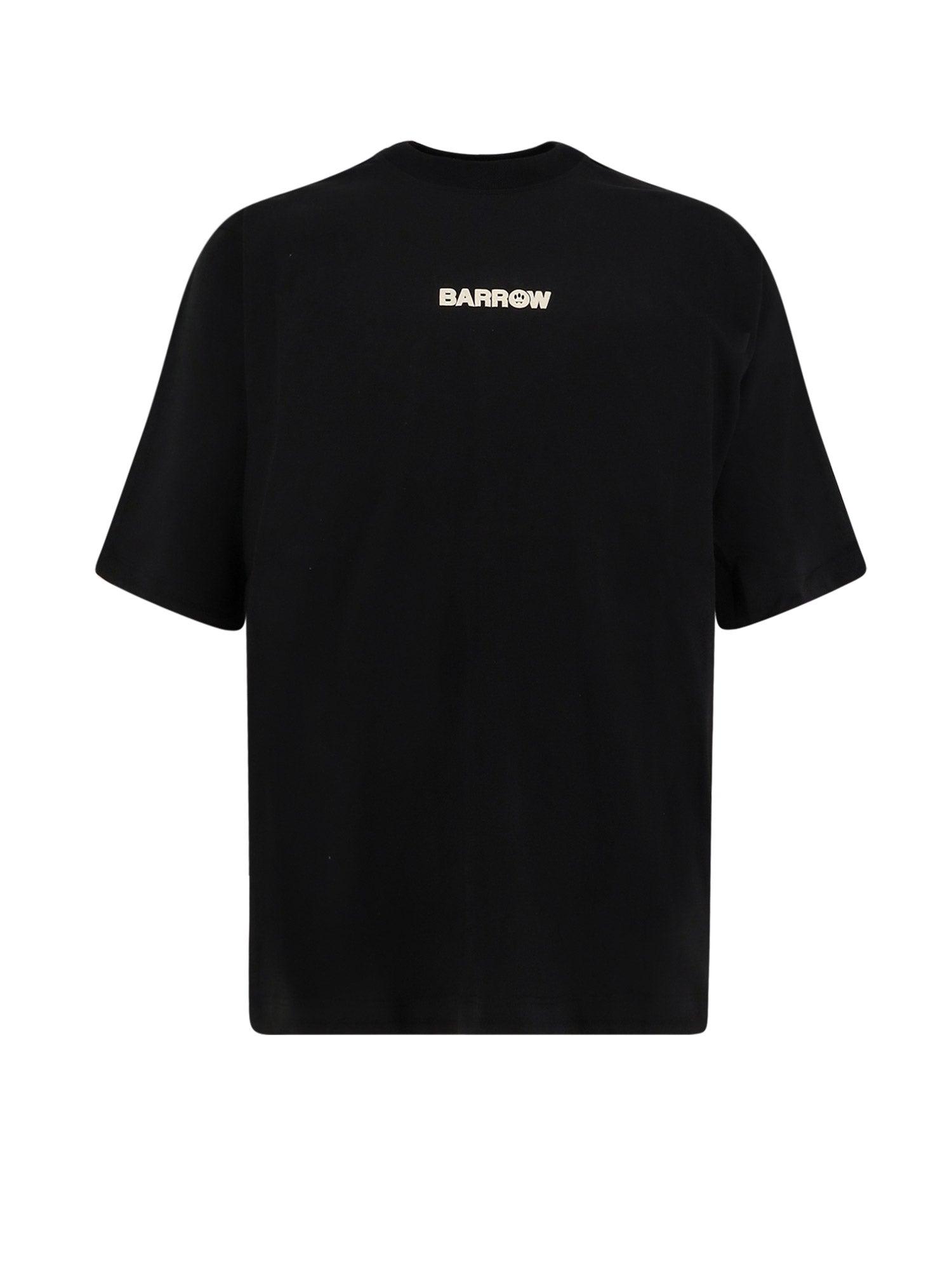 BARROW Striped cotton t-shirt with logo embroidery バロウ Barrow Striped Cotton T-Shirt Logo Embroidery | eBay