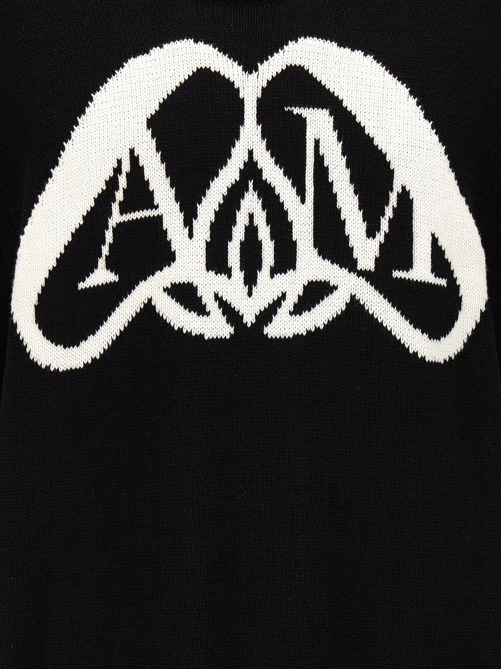 Alexander McQueen Logo Seal Sweater, Cardigans in Black for Men | Lyst