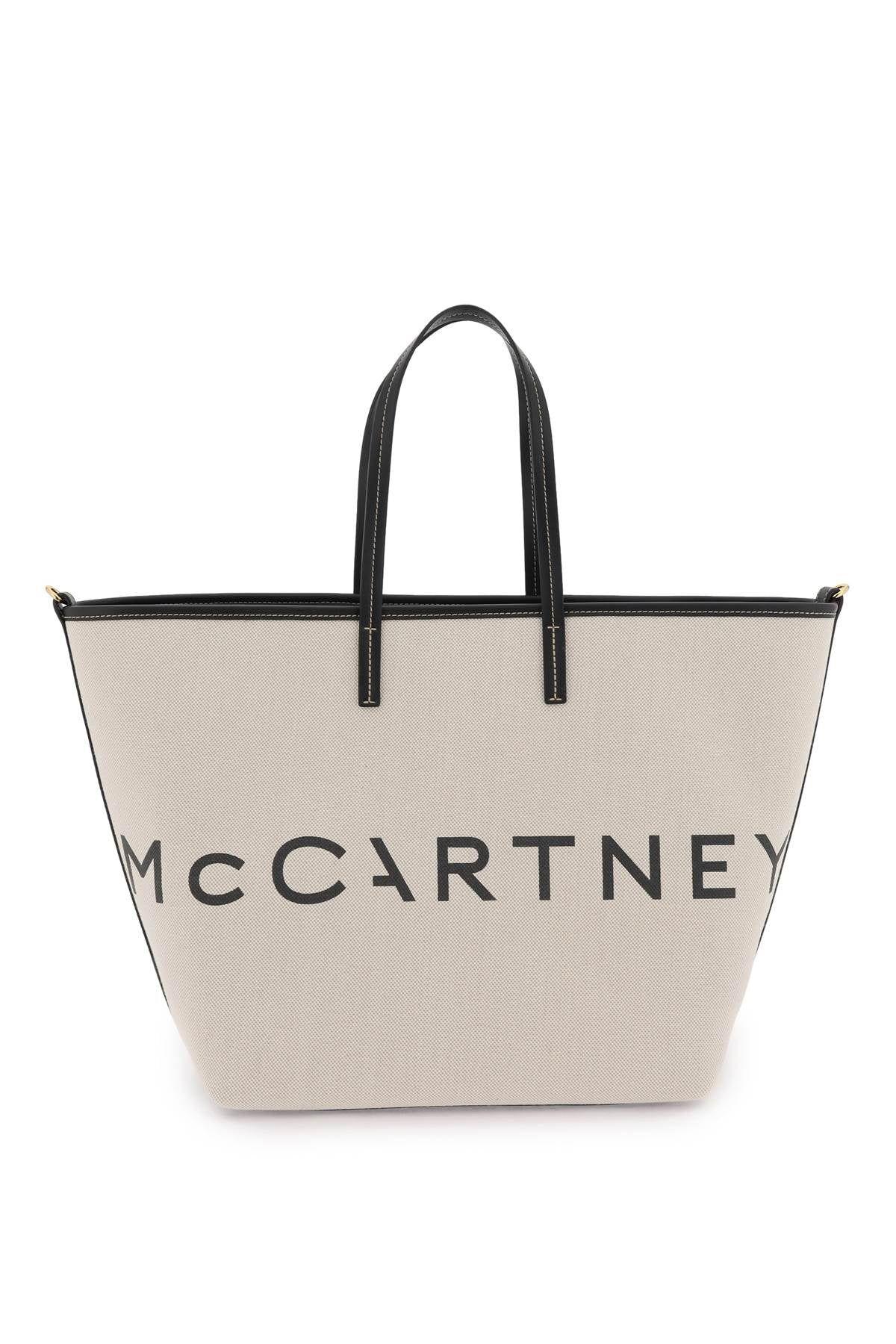 普段使いにも【stella mccartney】Logo canvas Beach Tote bag Stella McCartney Logo canvas beach tote bag for Women