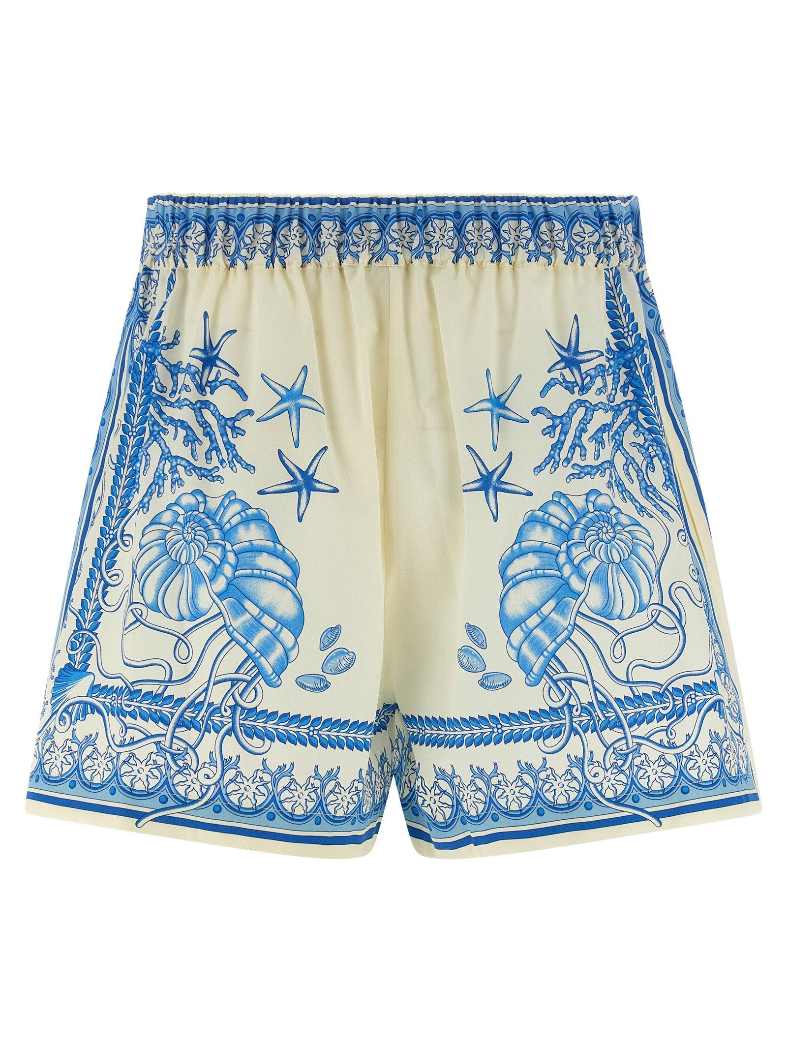 パンツ VERSACE Women Shorts  Burmudas 1009844 1A06838 1LD60 Purple Versace Ladies Bright Dark Orchid Wide-Leg Cargo Pants