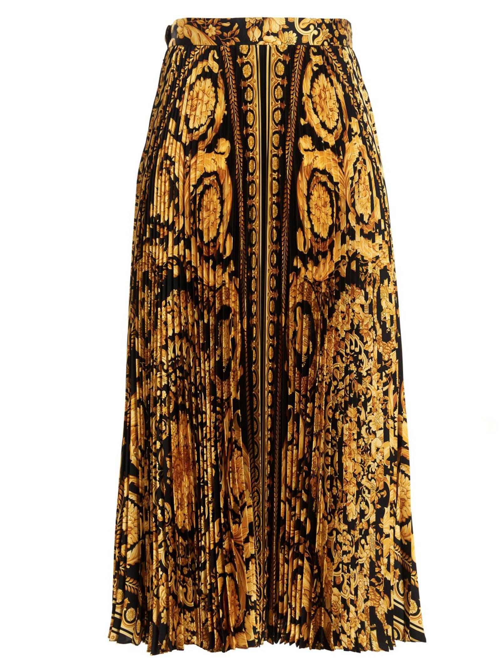 Versace top orange skirt