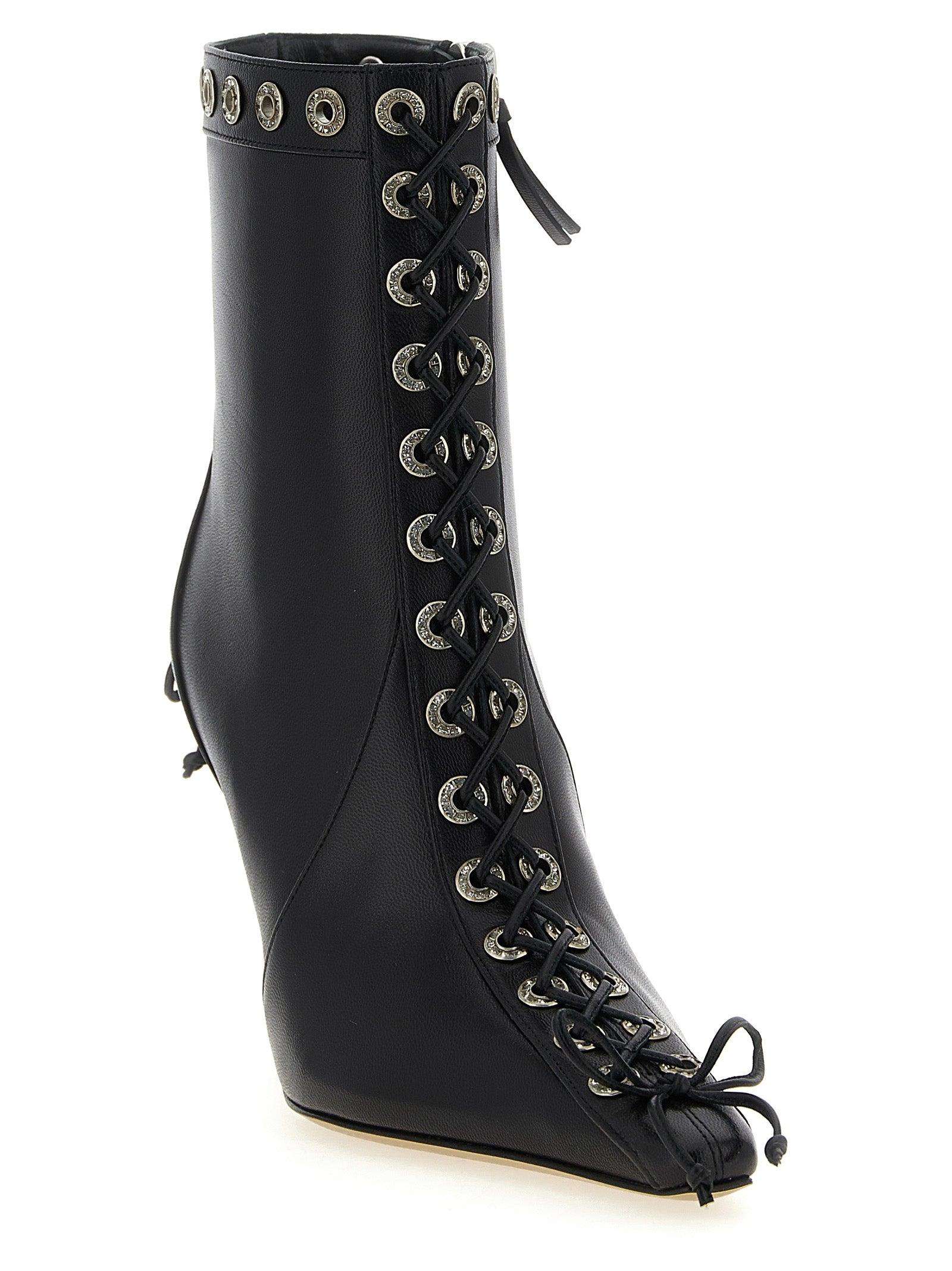 ブーツその他 Mach & Mach 'Galaxy' Boots Mach & Mach Leather Galaxy Ankle Boots in Black | Lyst