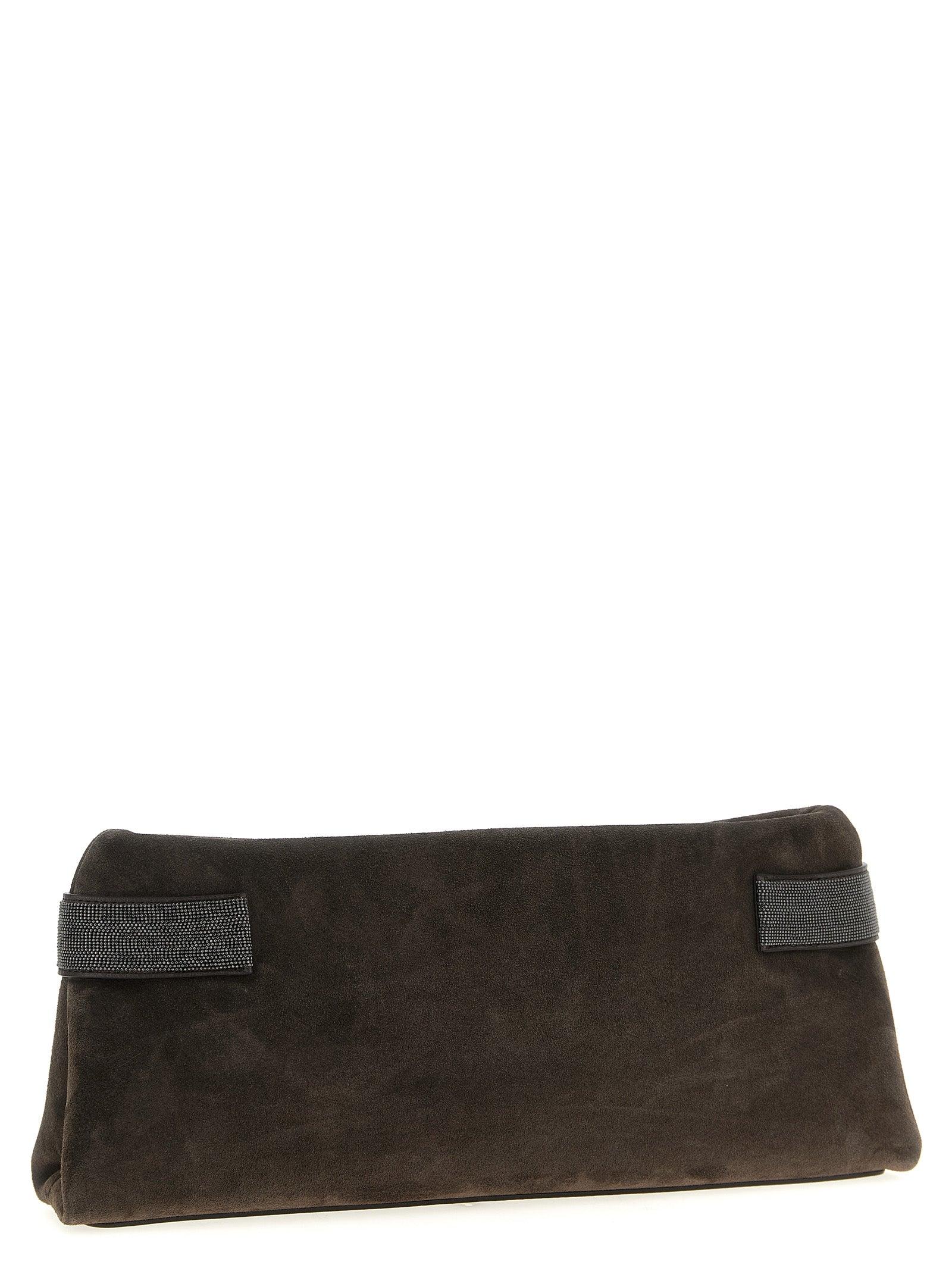 クラッチバッグ Brunello Cucinelli Clutch In Pelle Scamosciata Brunello Cucinelli Clutches and evening bags for Women