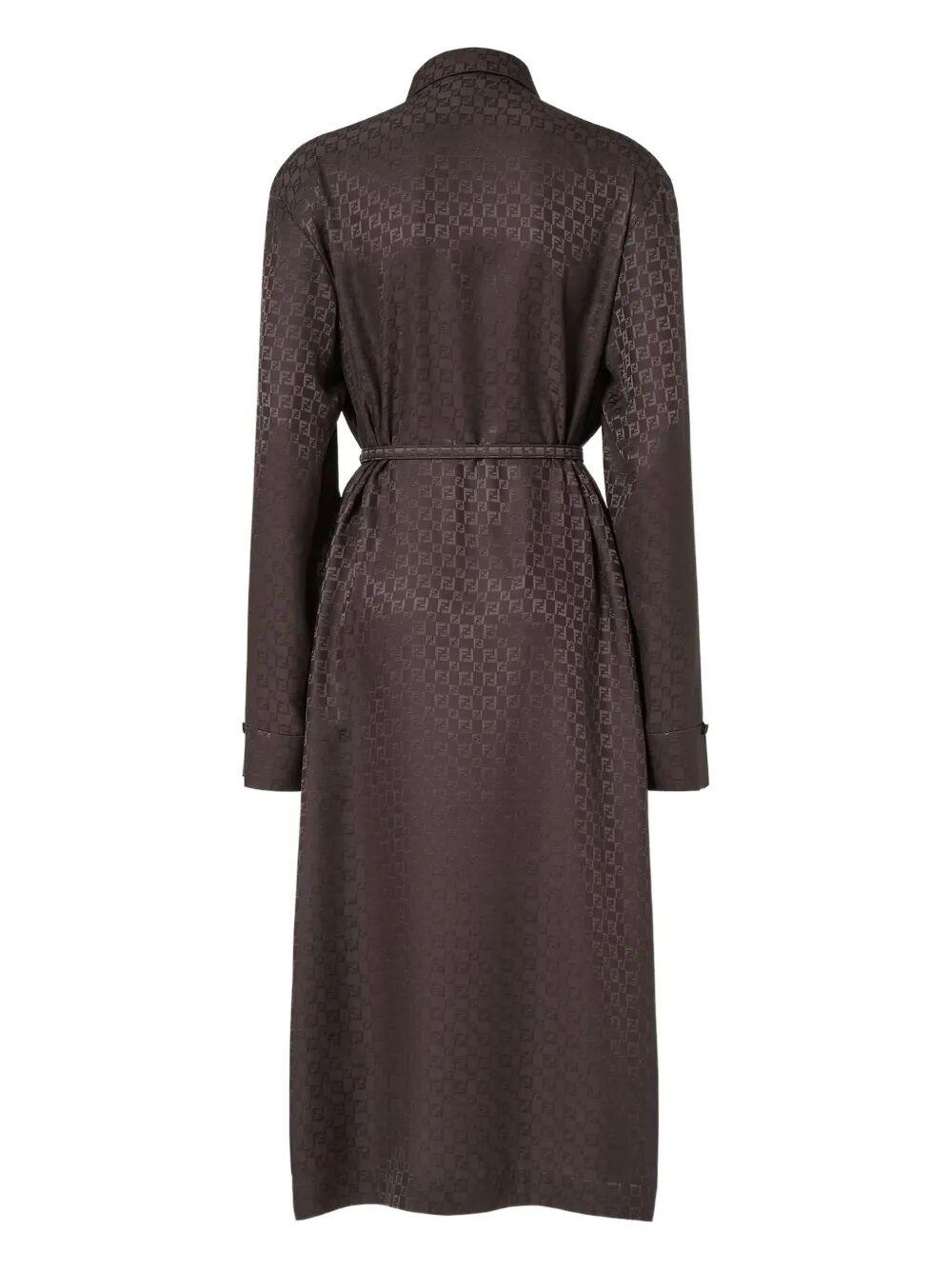 ワンピース FENDI Cotton dress with ff motif Marrone Cotton dress with ff motif FENDI - Nugnes1920