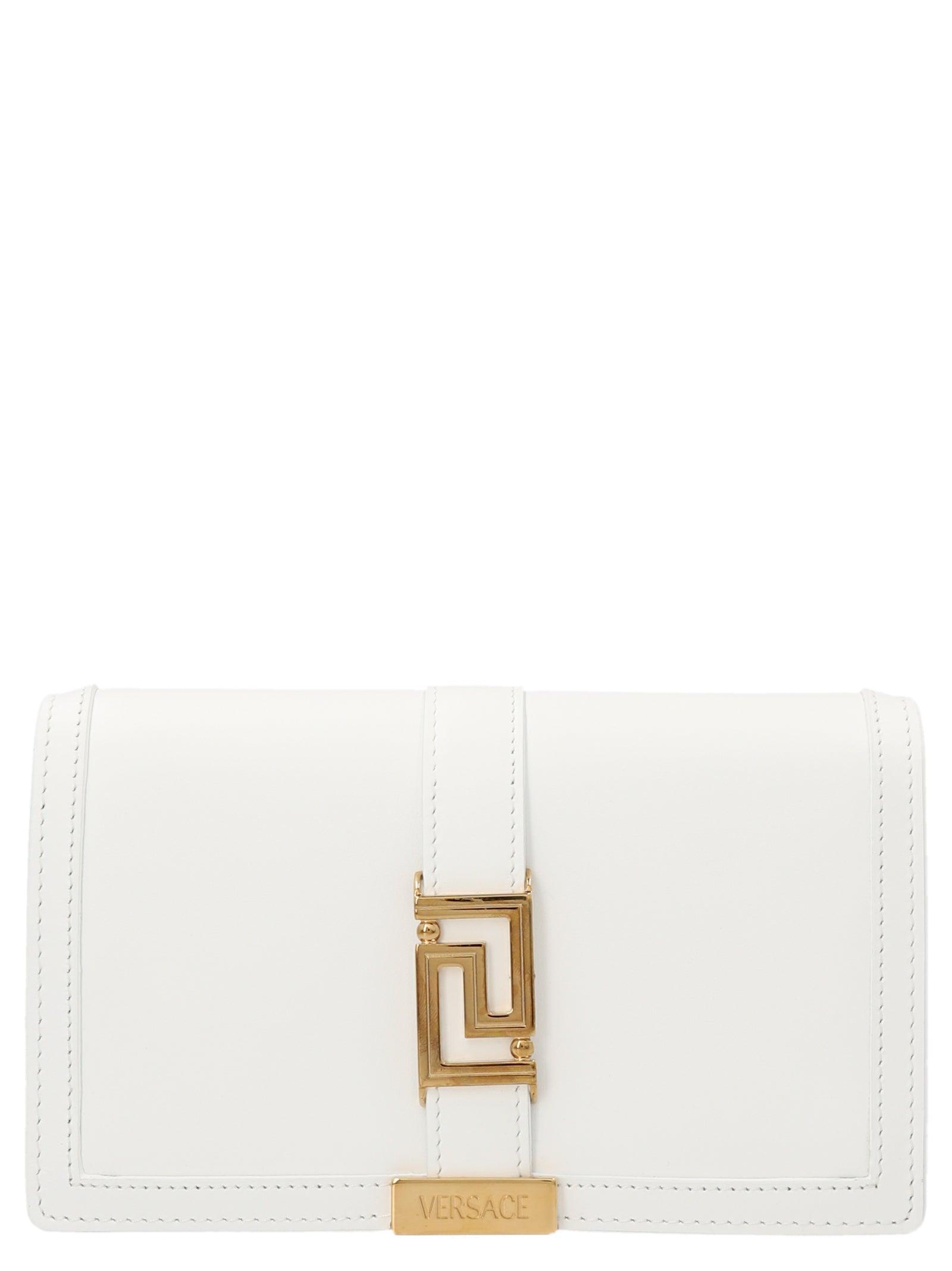 Versace 'greca Goddess' Clutch Bag in White | Lyst
