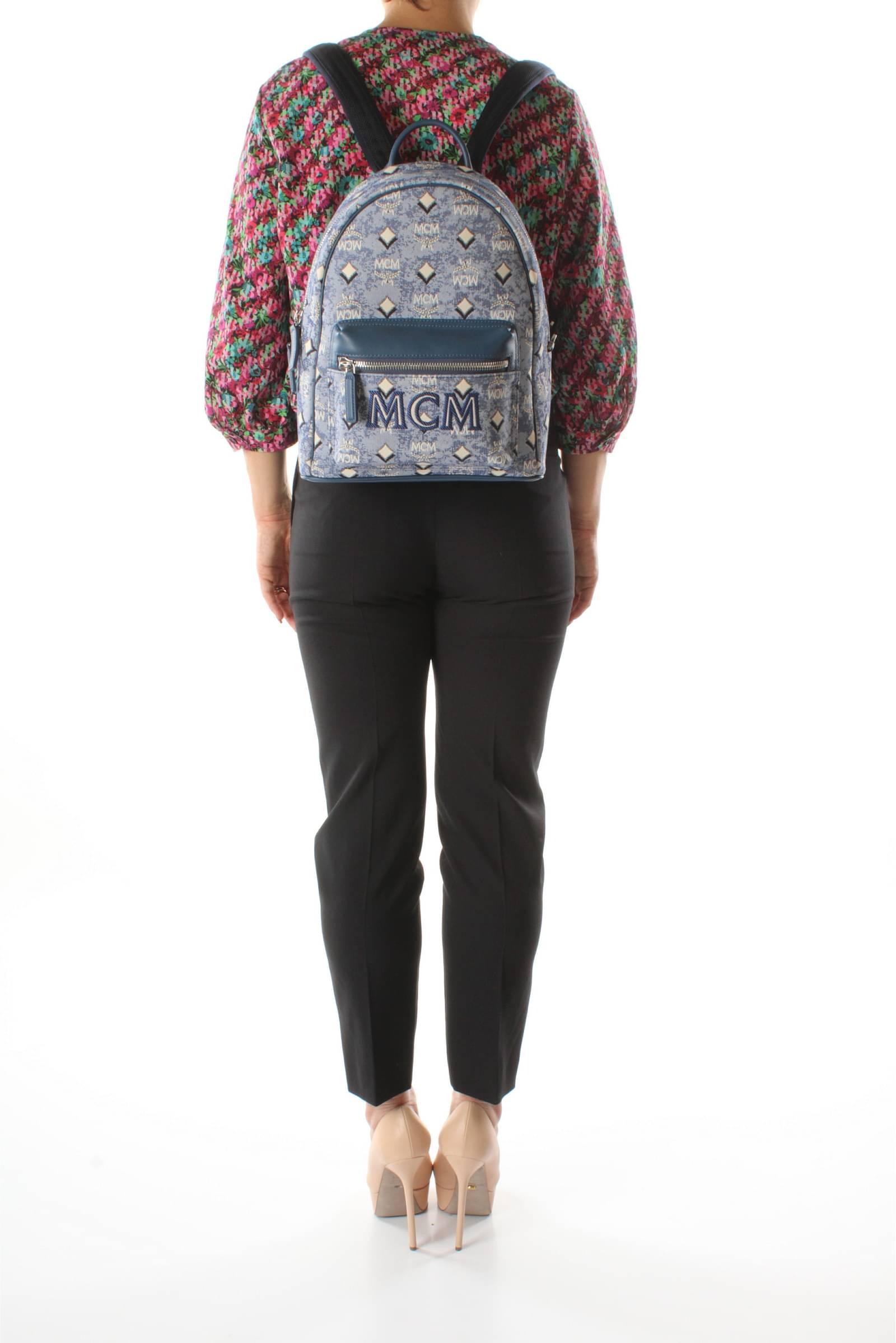 MCM Backpacks And Bumbags Fabric Blue Denim Lyst