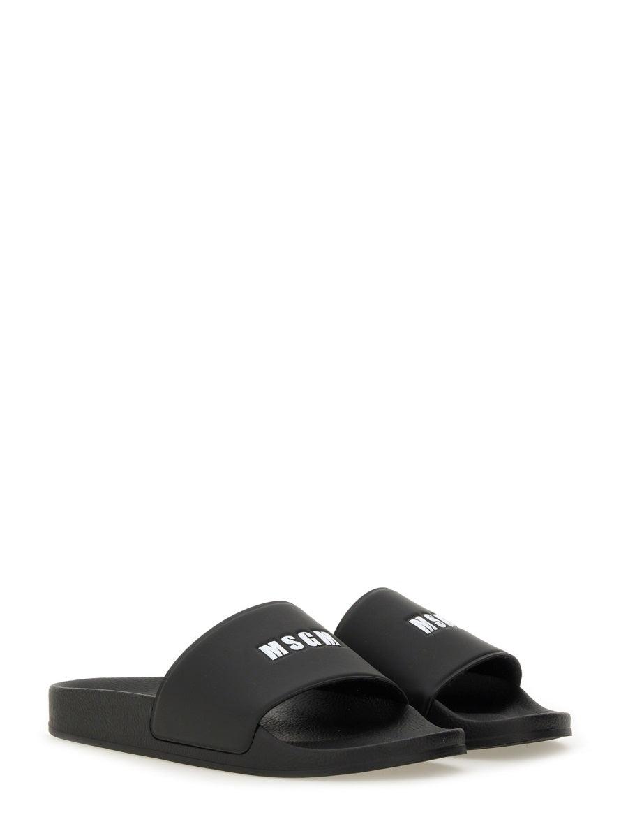 サンダル MSGM SLIDE SANDAL WITH LOGO MSGM Slide Sandal With Logo for Men | Lyst