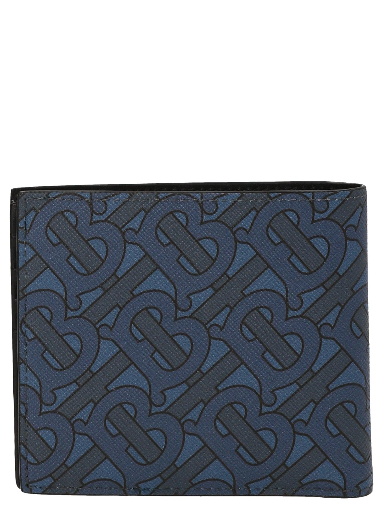 Burberry tb Monogram Wallet in Blue for Men Lyst