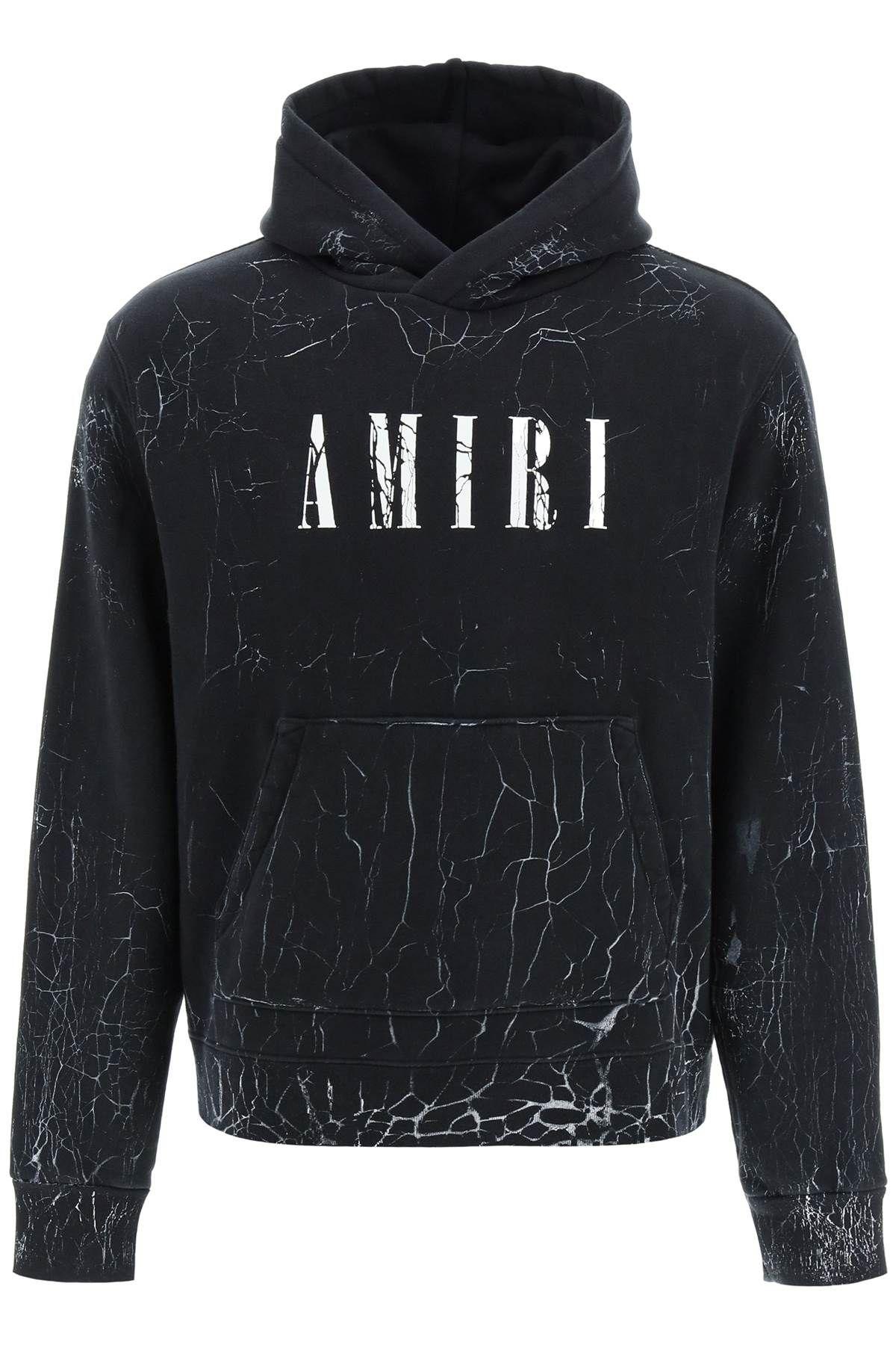 Amiri Cracked Dye Core Logo Hoodie in Black for Men | Lyst