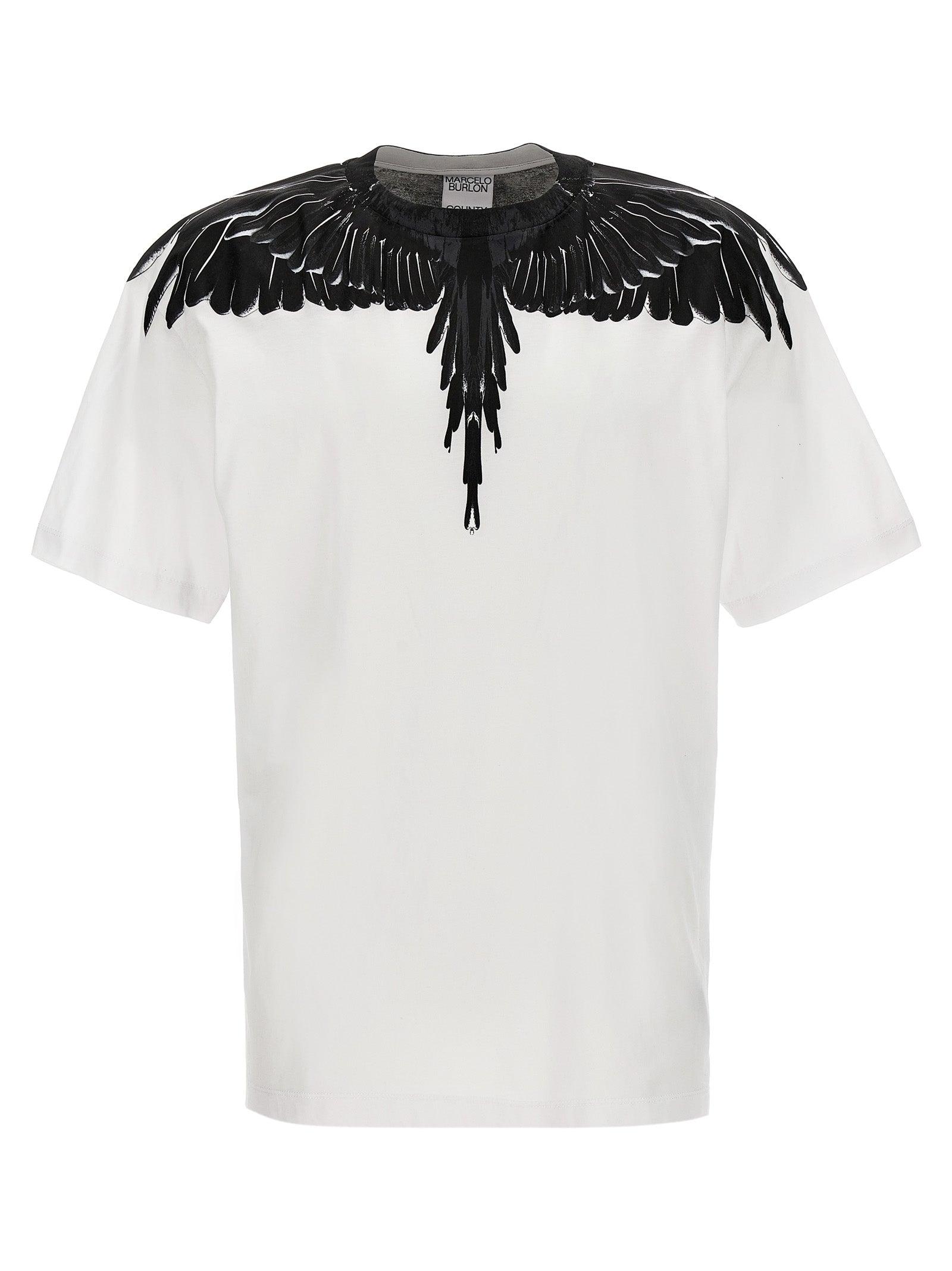 T shirt marcelo burlon bianca anmelden e nera