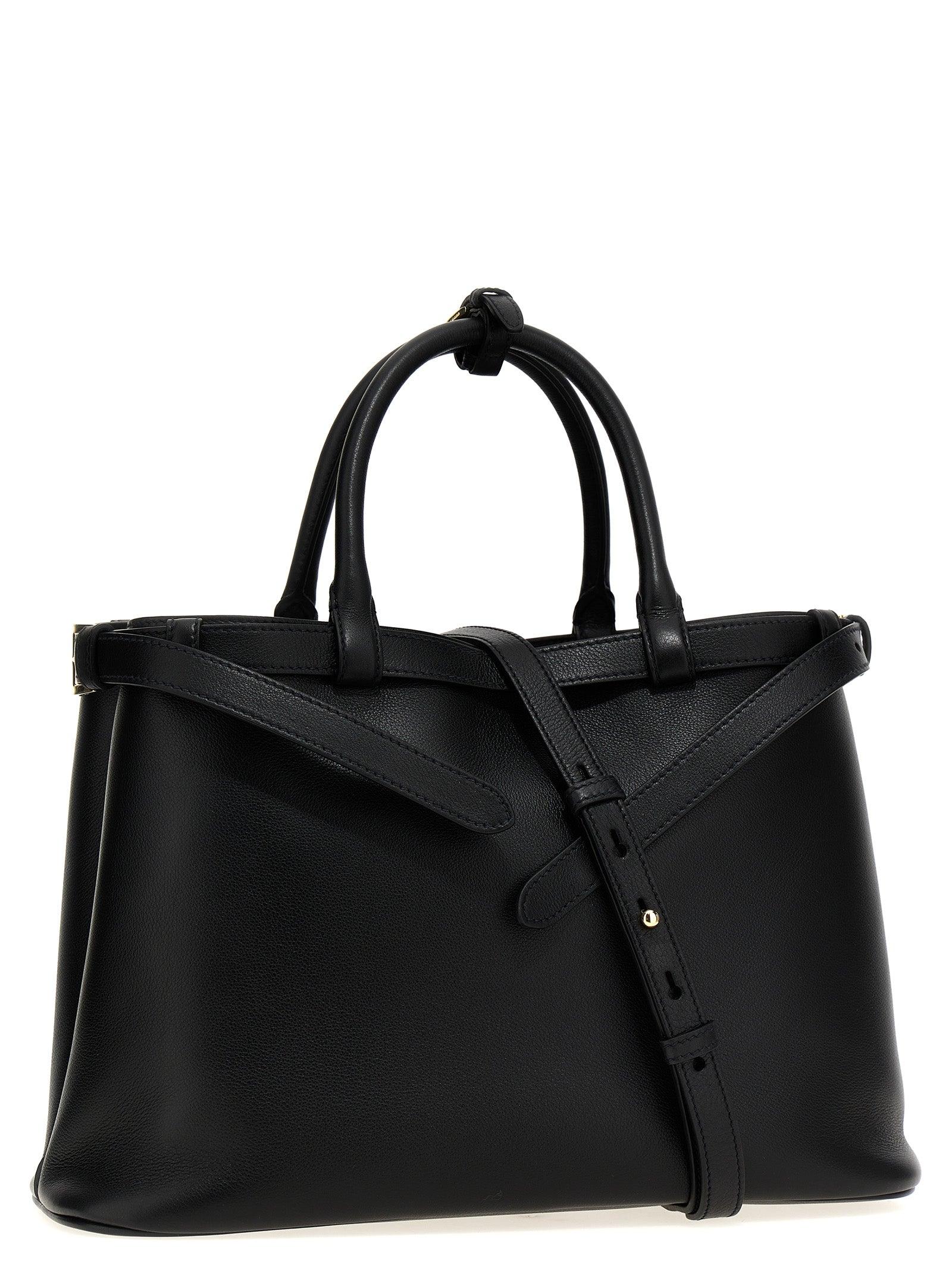 Prada Buckle Medium' Handbag in Black | Lyst