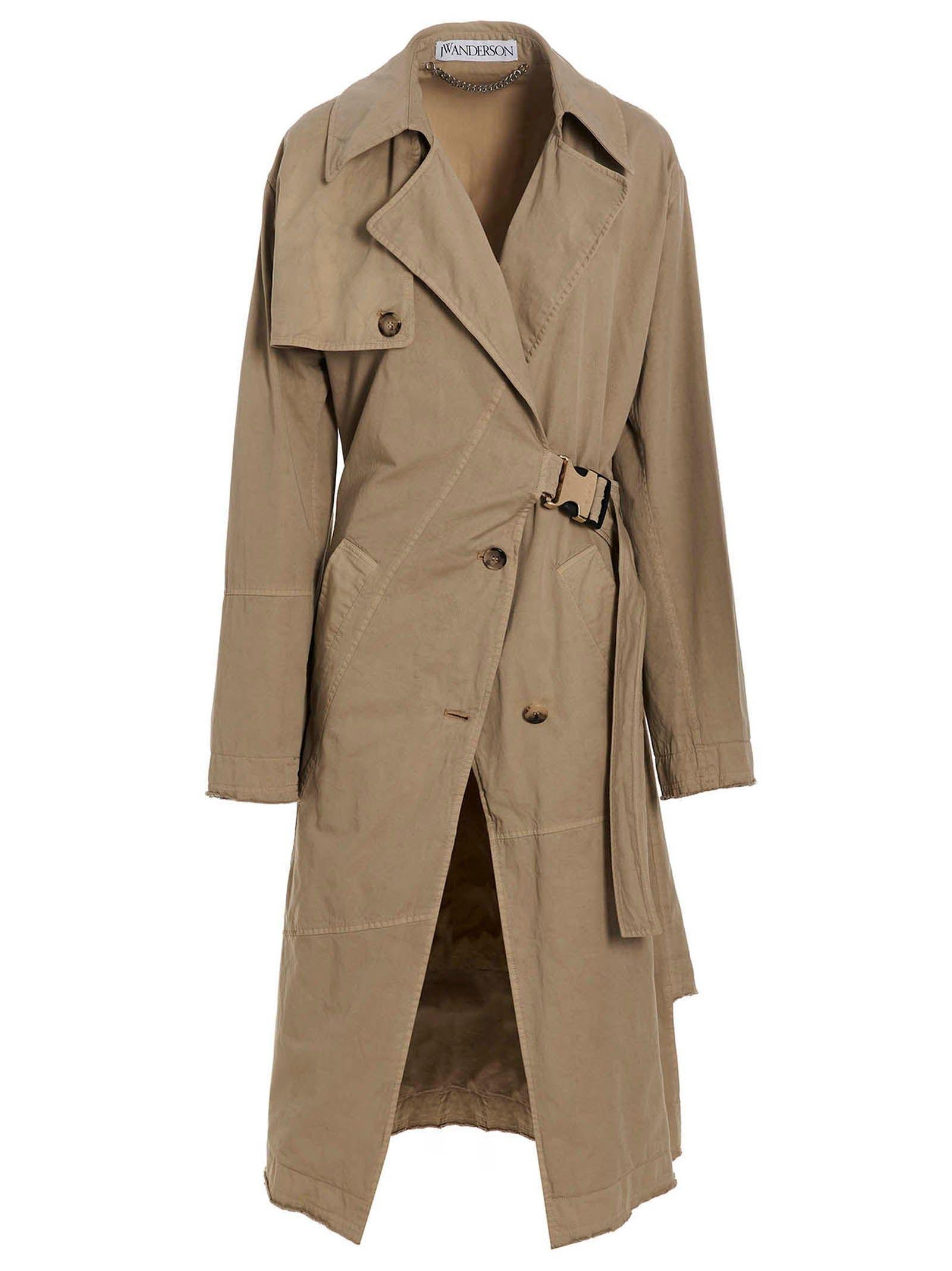 Asymmetrical trench cheap coat