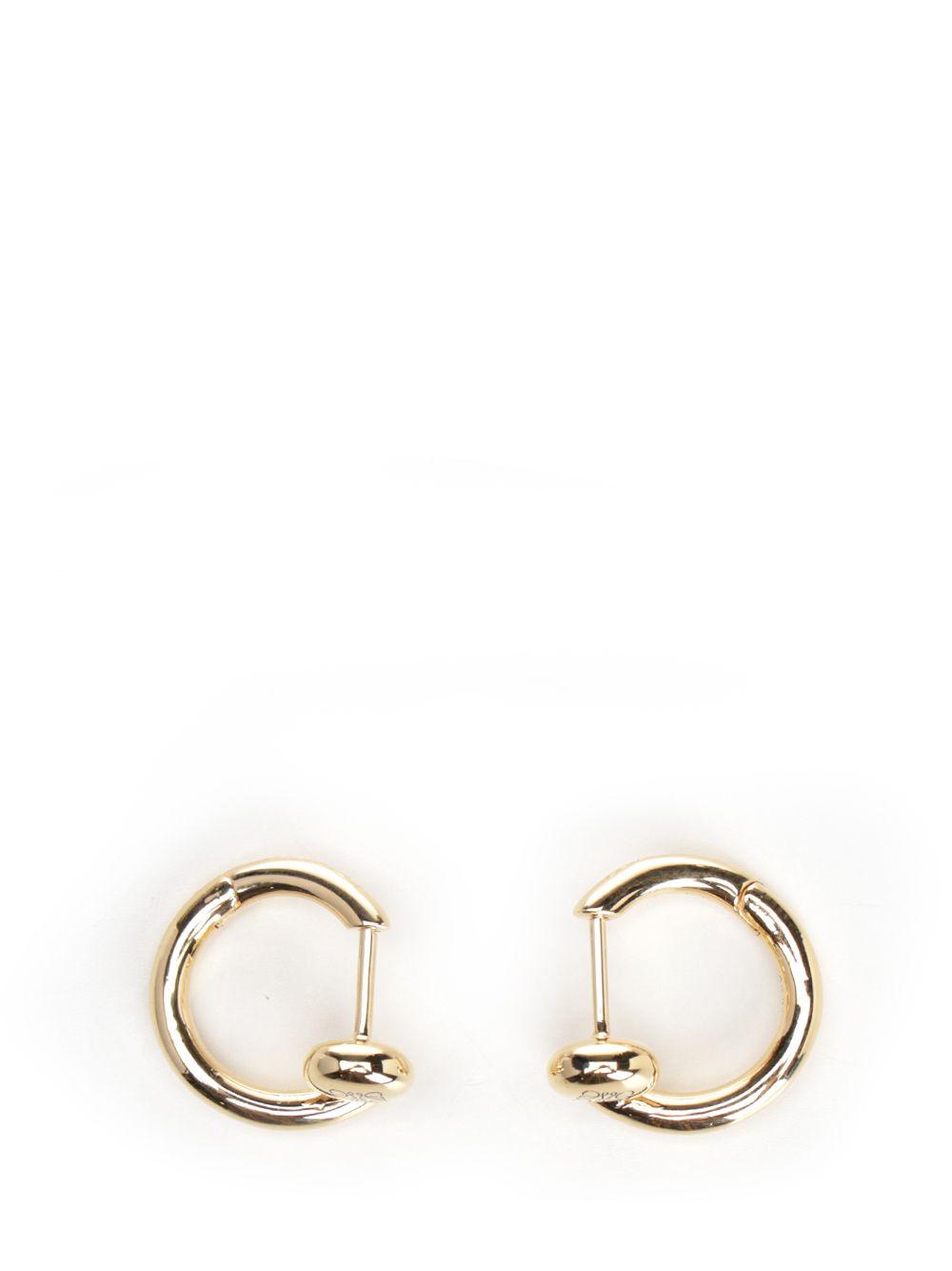 【関税&送料込】Loewe Hoop Earrings Stacked hoop earrings in sterling silver Gold - LOEWE