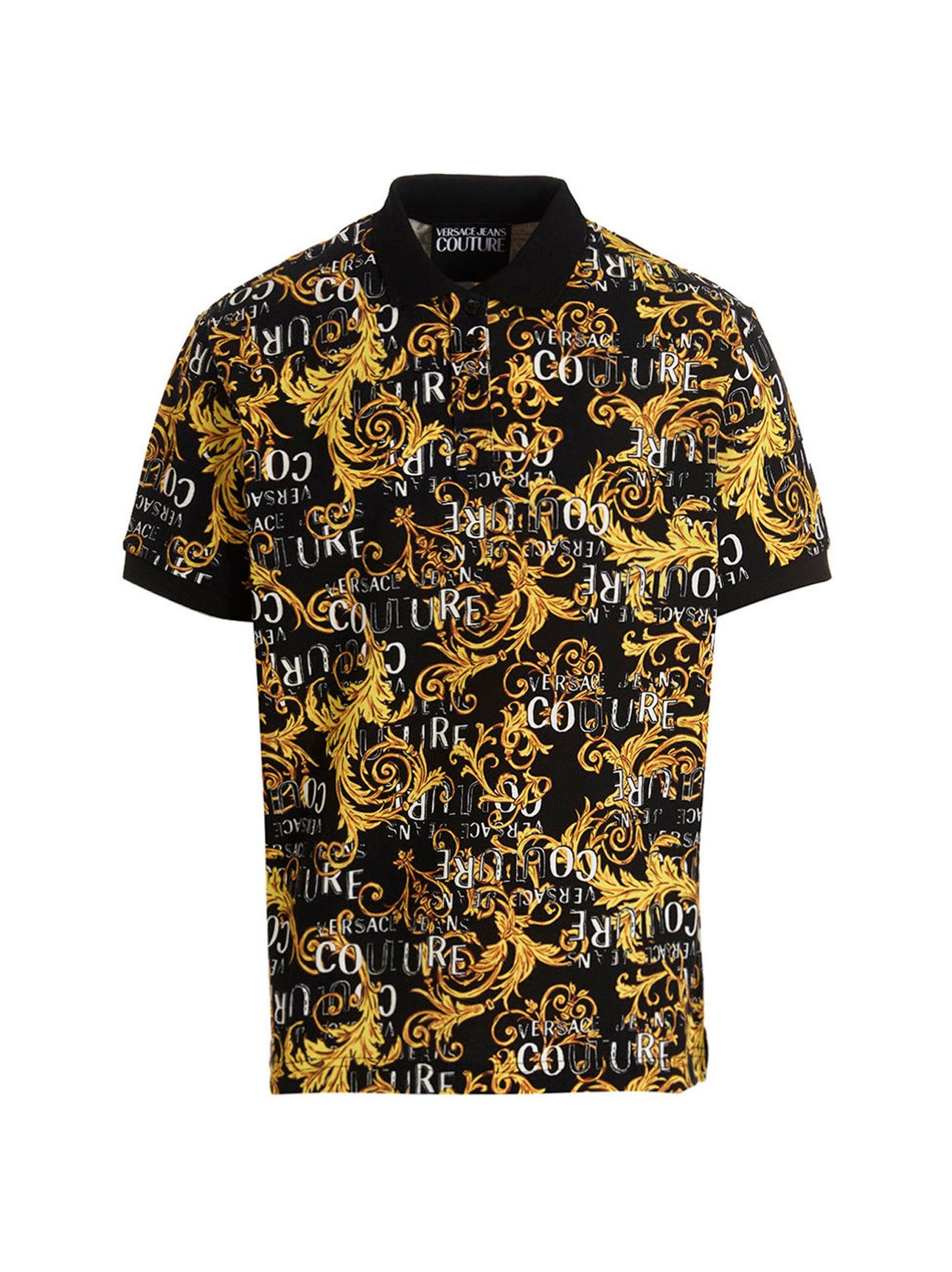 Versace Jeans Couture Logo Couture Polo Shirt in Yellow for Men | Lyst