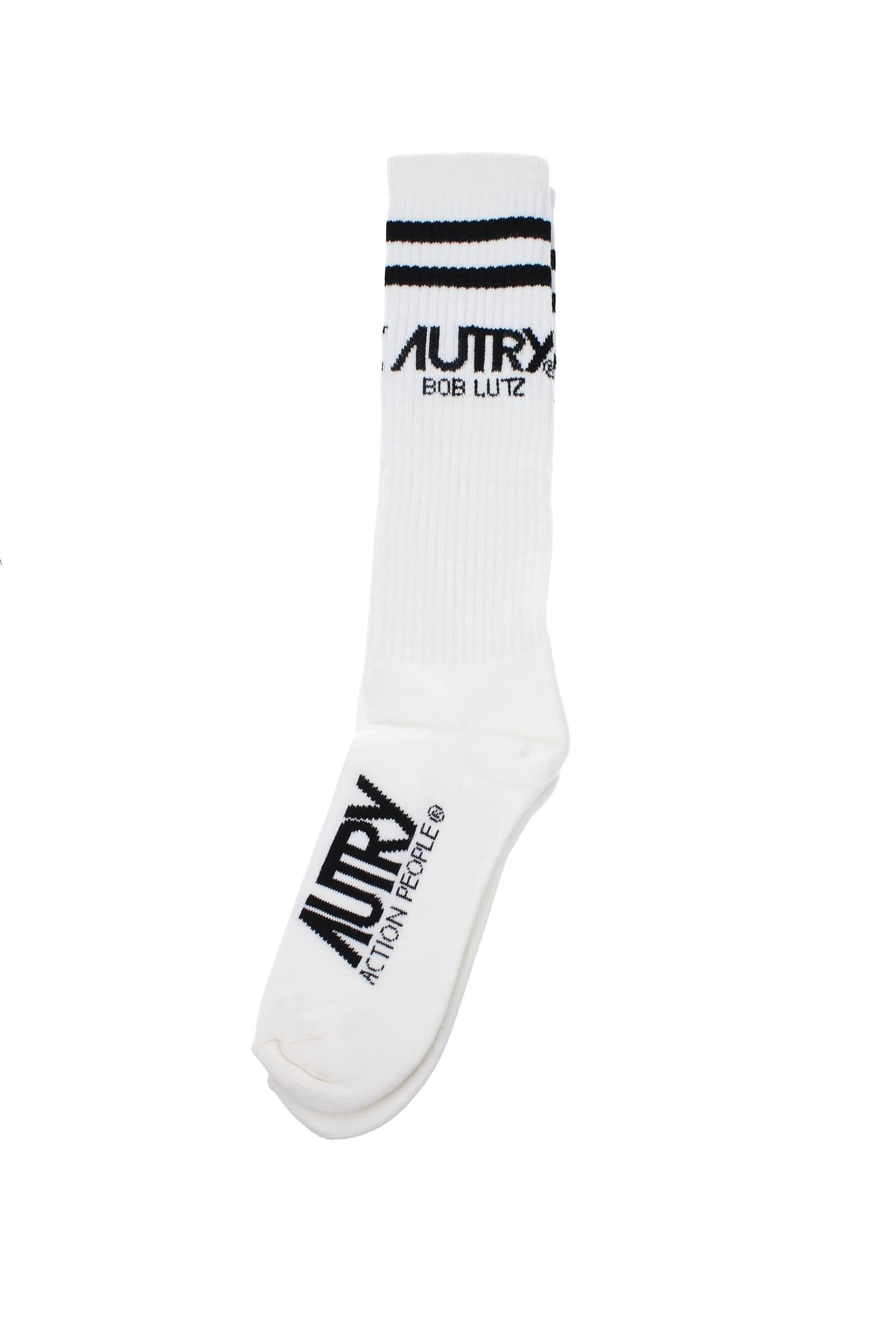 Autry Short Socks Cotton Bottle in White