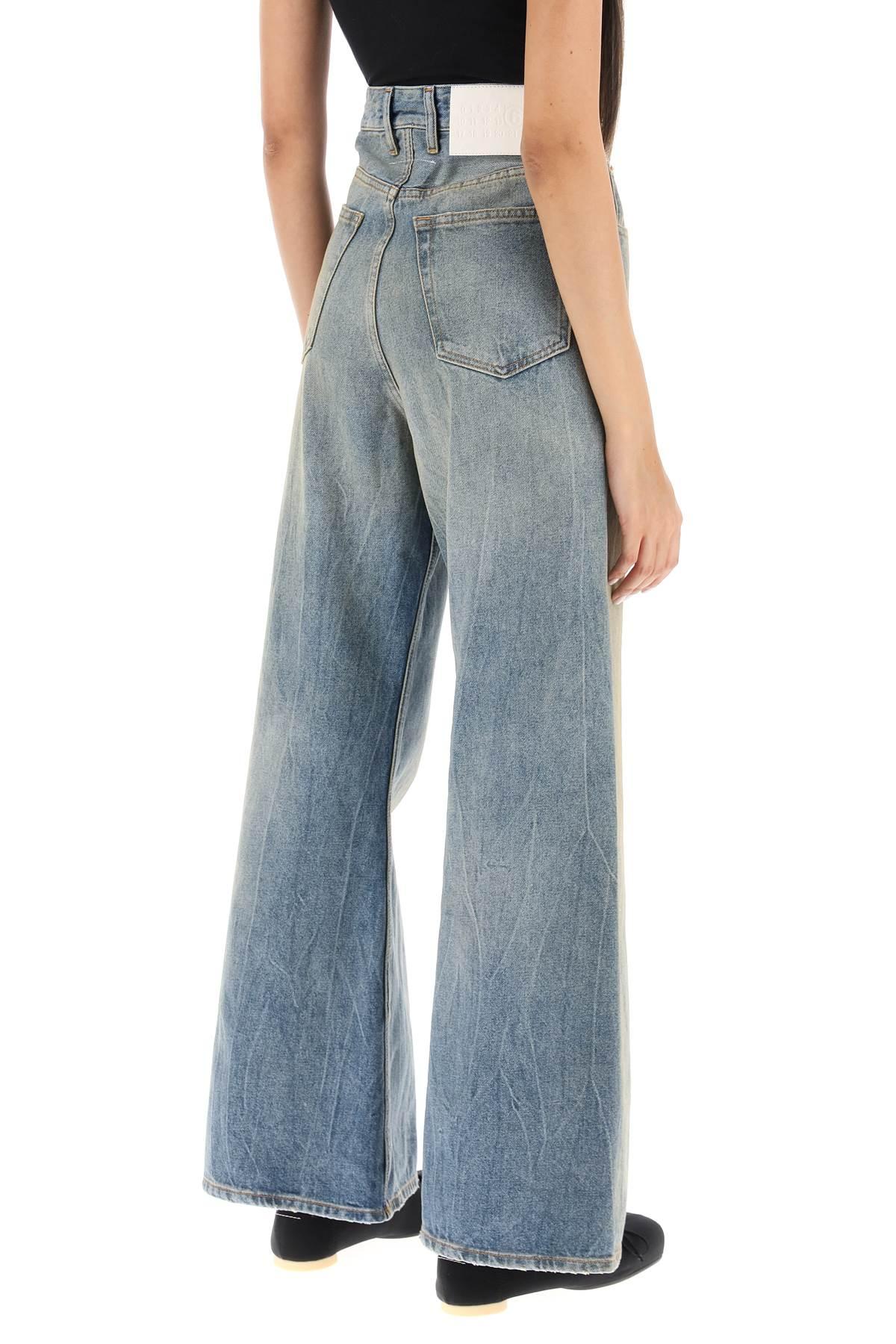 MM6 by Maison Martin Margiela Oversized Flared Jeans in Blue | Lyst