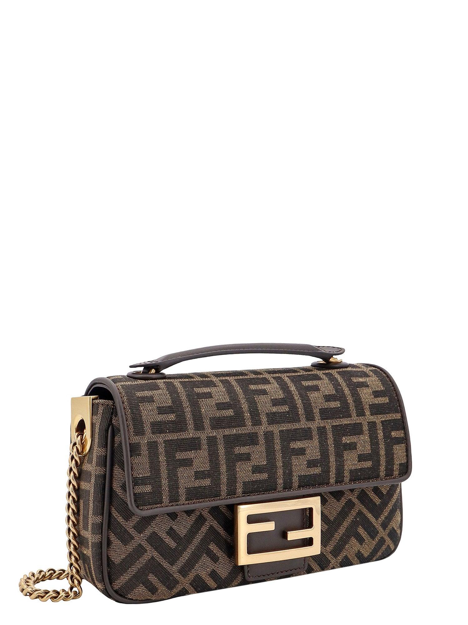 Fendi Ff Fabric Shoulder Bag in Grey Lyst UK