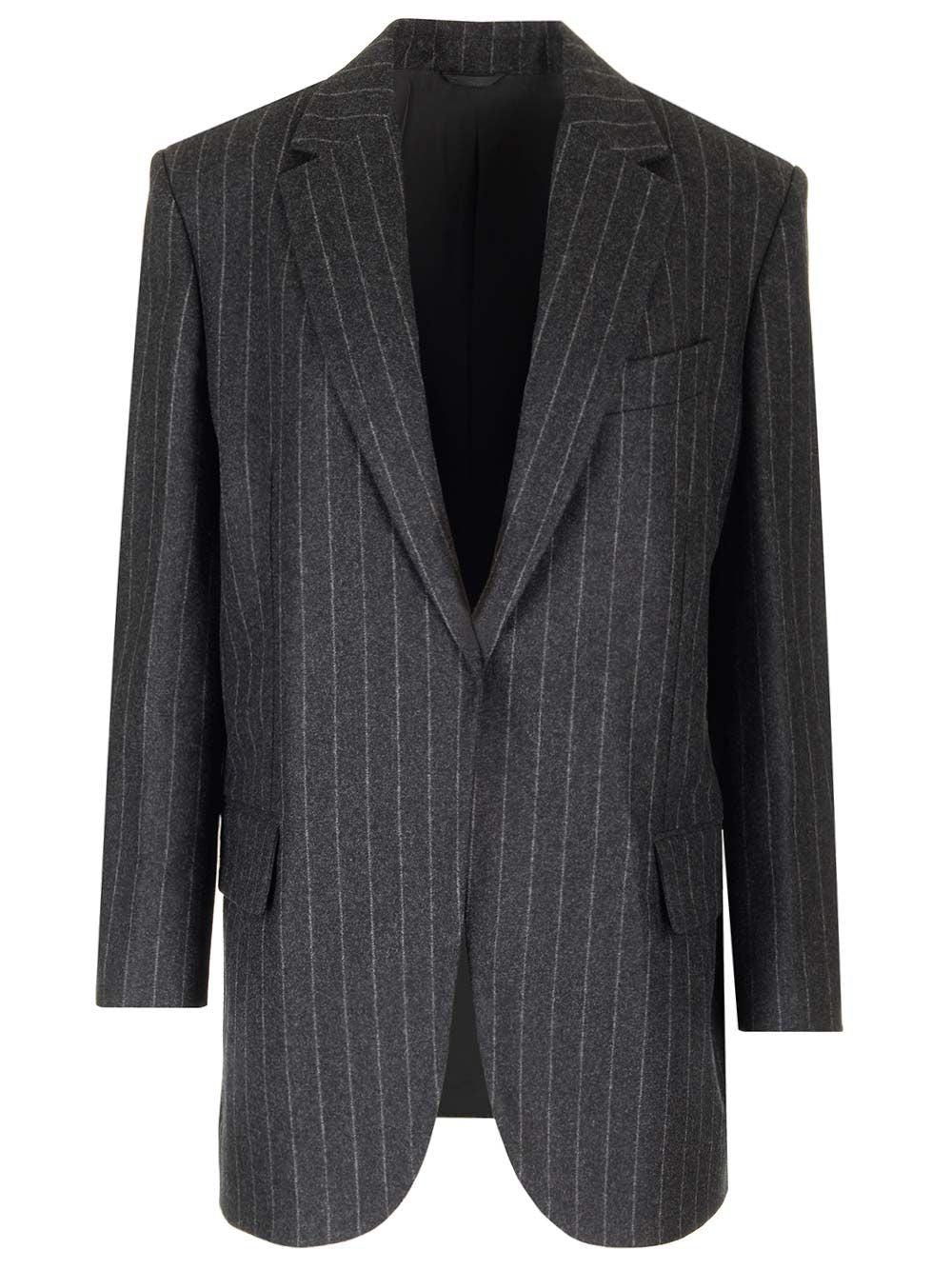 ジャケット BRUNELLO CUCINELLI Pinstripe blazer Brunello Cucinelli Pinstripe Blazer Jackets in Black | Lyst