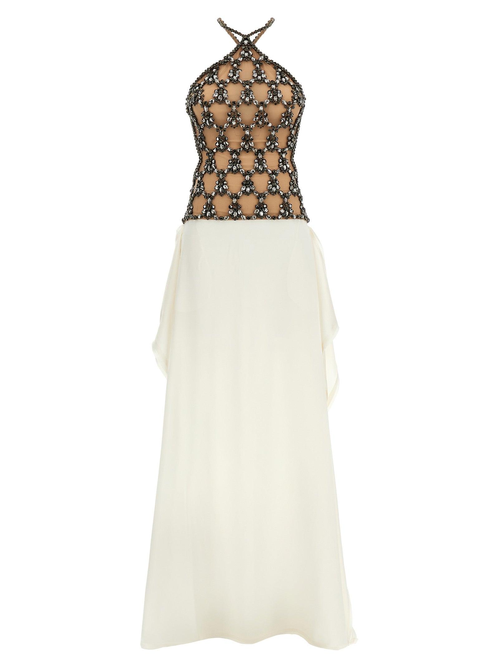 ワンピース Stella McCartney CRYSTAL STRAP LONG DRESS STELLA MCCARTNEY Crystal-embellished crepe gown | NET-A-PORTER
