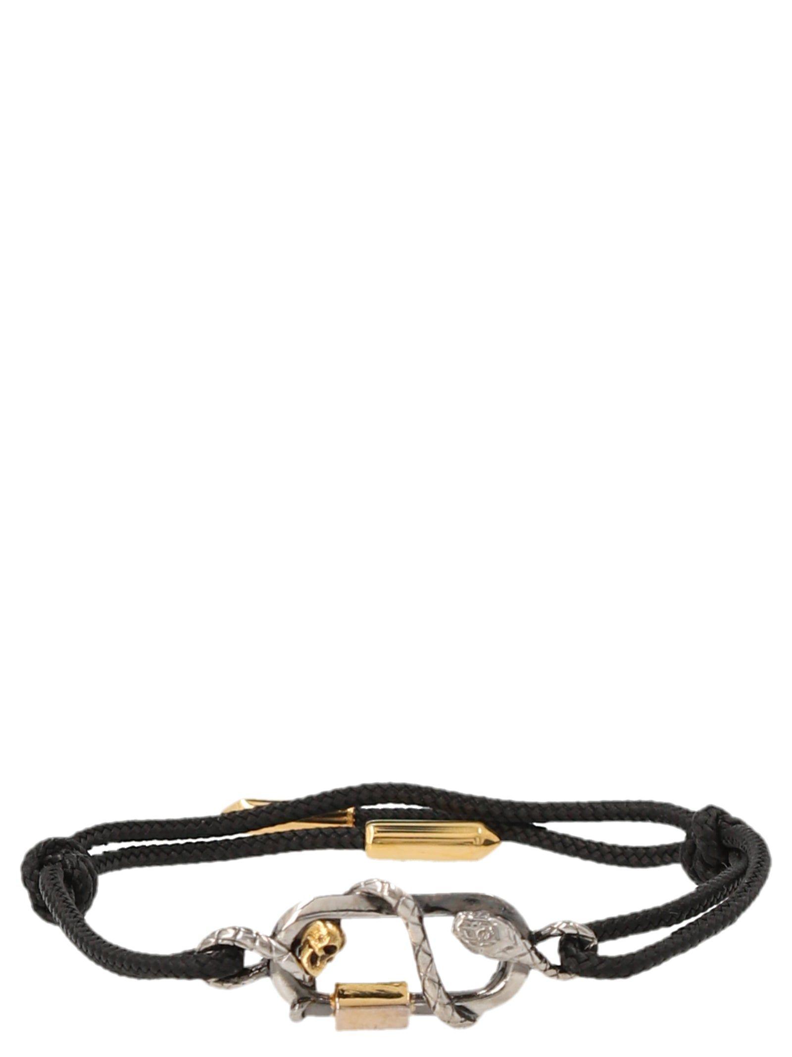 Alexander McQueen Snake Bracelet in Black for Men | Lyst