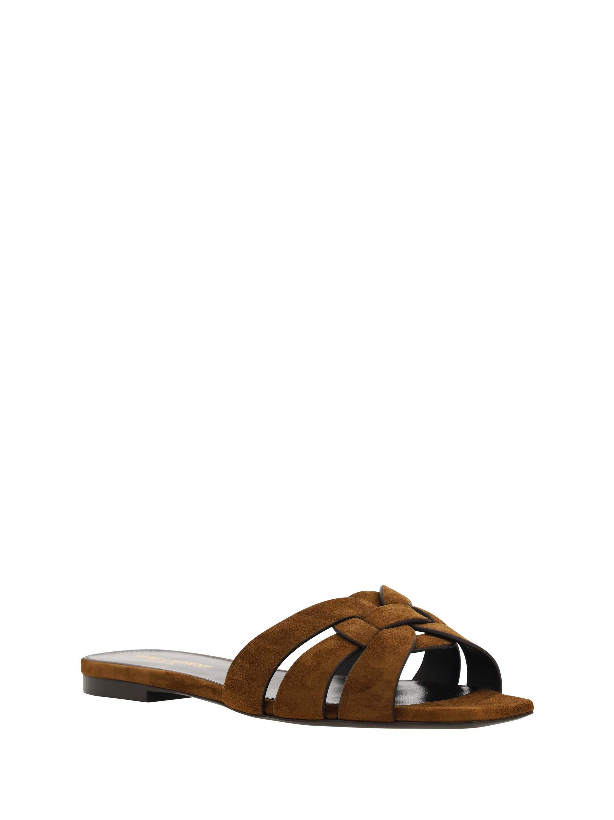 Saint laurent hotsell woven leather slides