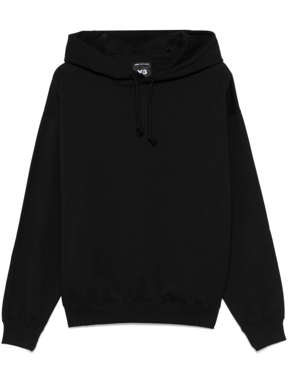 【送料&関税込】Y-3 Black Cotton Hoodie With Gfx Print GFX HOODIE Y-3│Y-3 ワイスリー