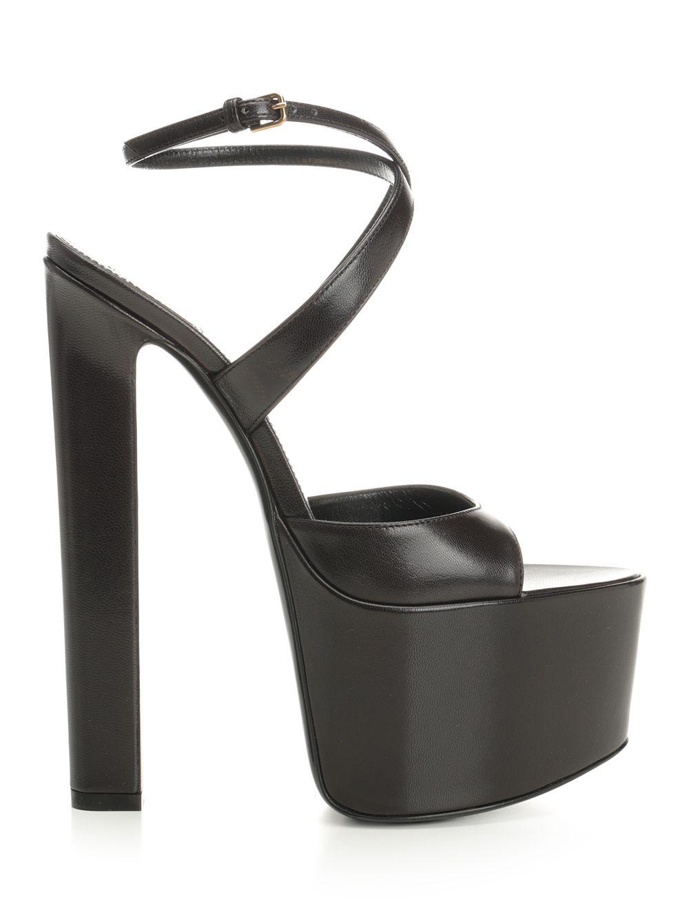 Women's Saint Laurent Sandal heels | Lyst