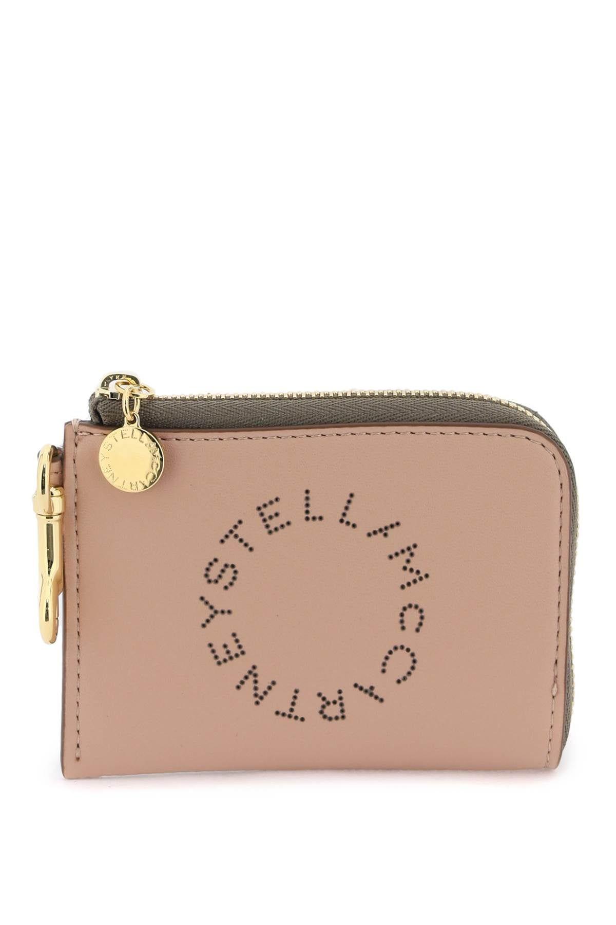 Stella McCartney Tella Mccartney Logo Card Holder in Natural | Lyst