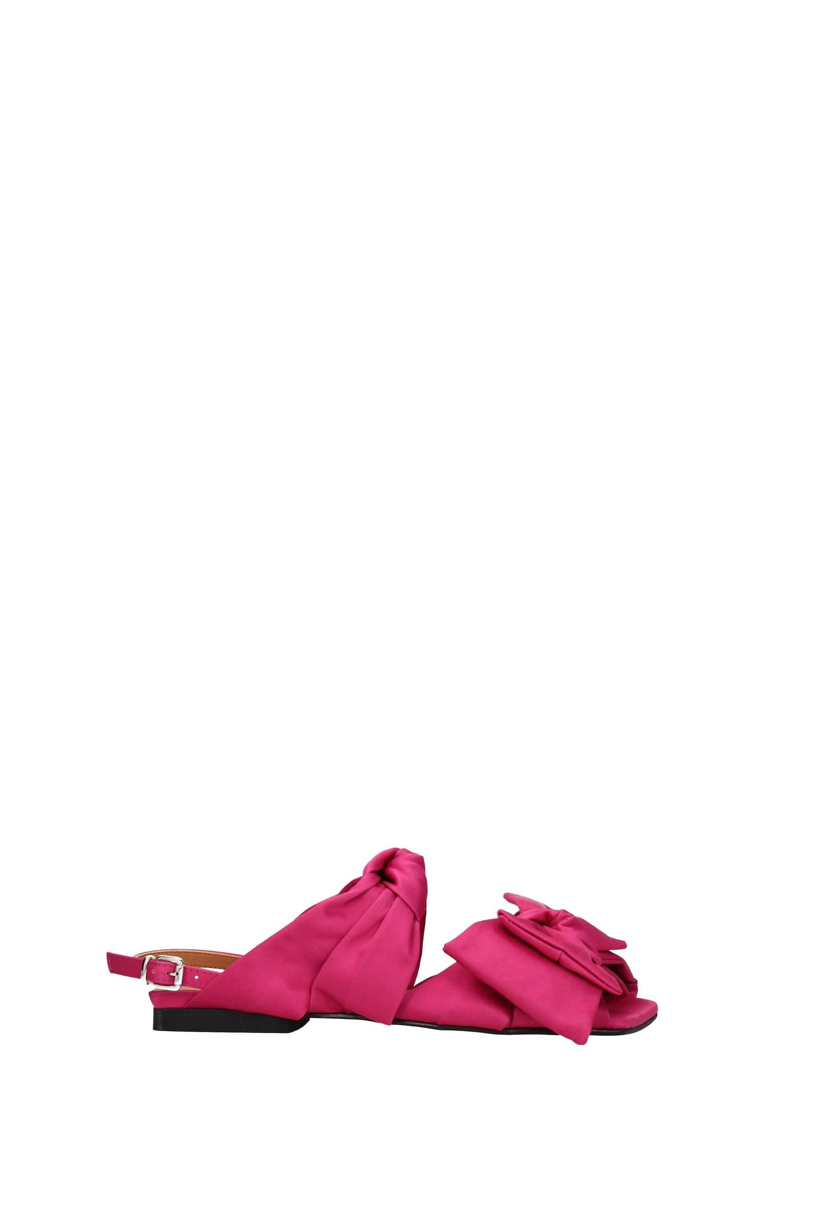 Ganni Sandals Fabric in Pink | Lyst