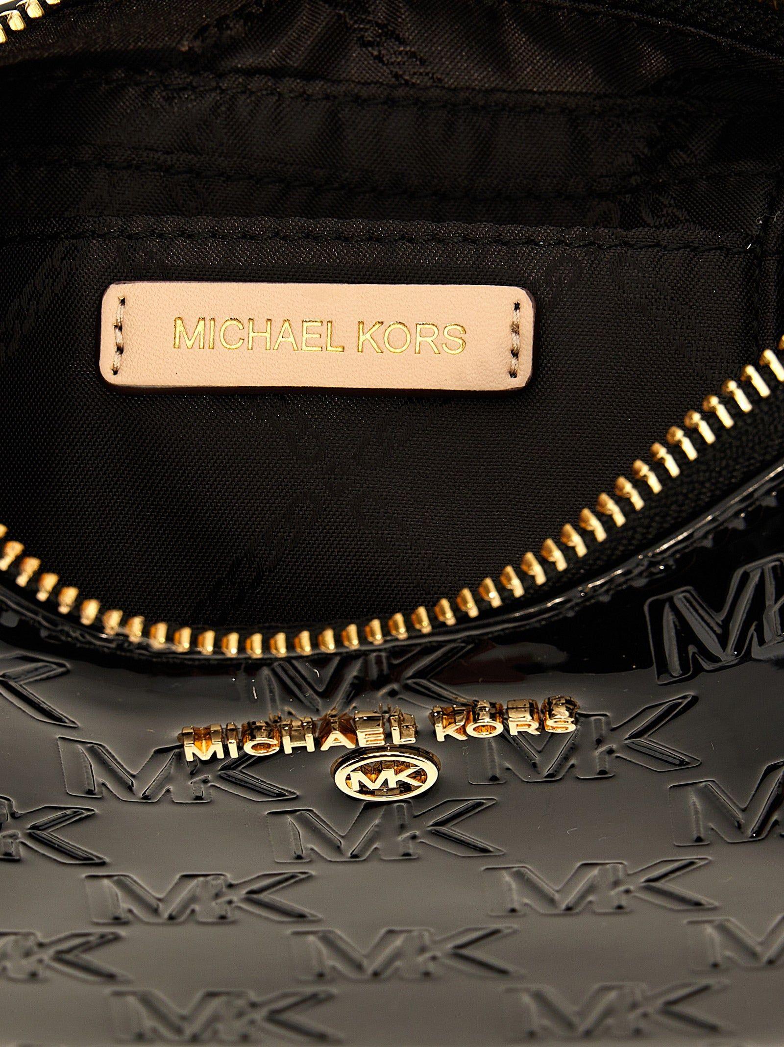 Michael Kors Large Shelly Studded Lamb Leather Chain Hand Bag Purse Black  Gold | eBay